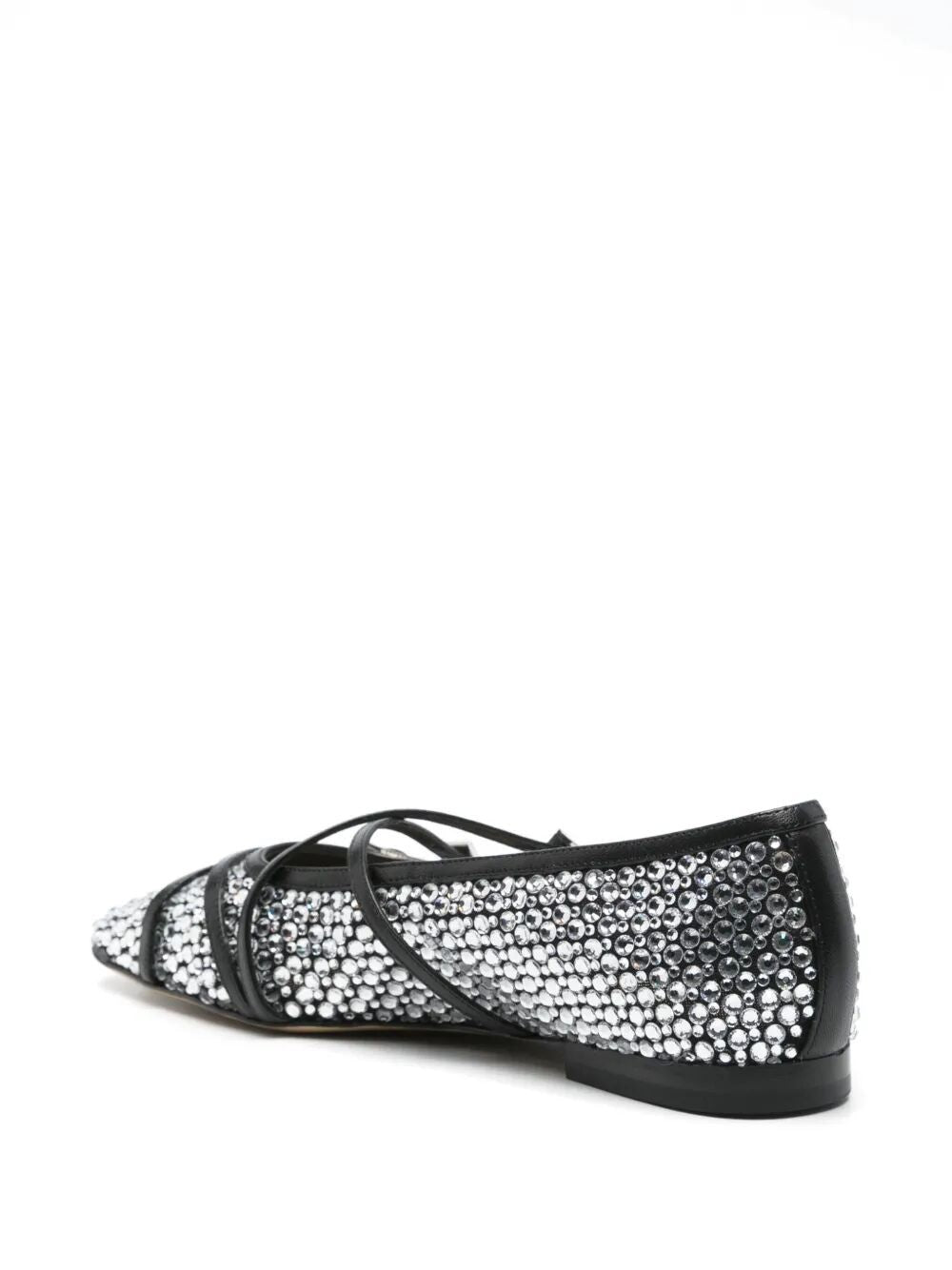 MACH & MACH Embellished Fabric Ballerinas with Strap