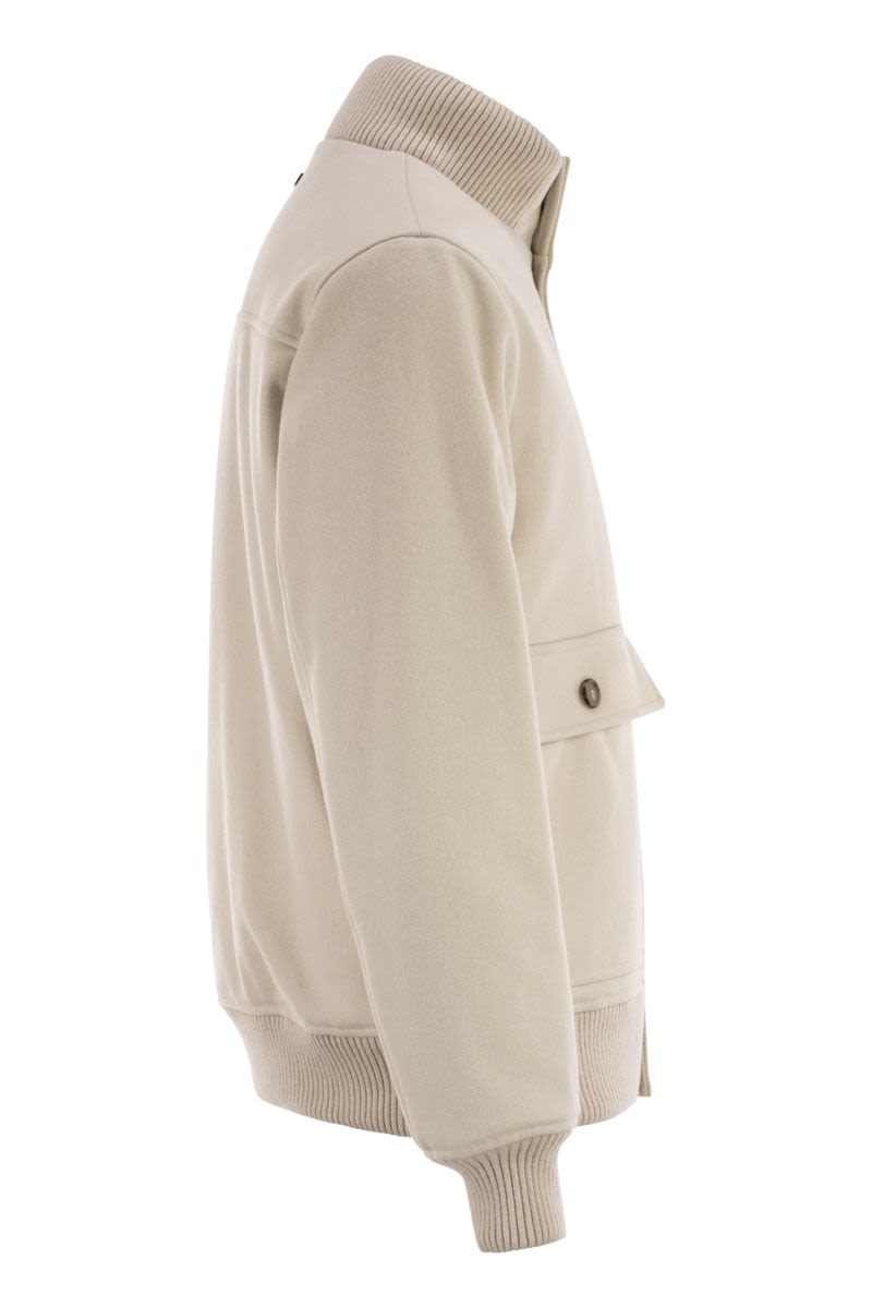 PESERICO Wool and Cashmere Bomber Jacket