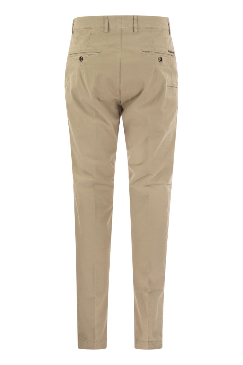 PESERICO Men's Mini Stretch Cotton Chino Trousers