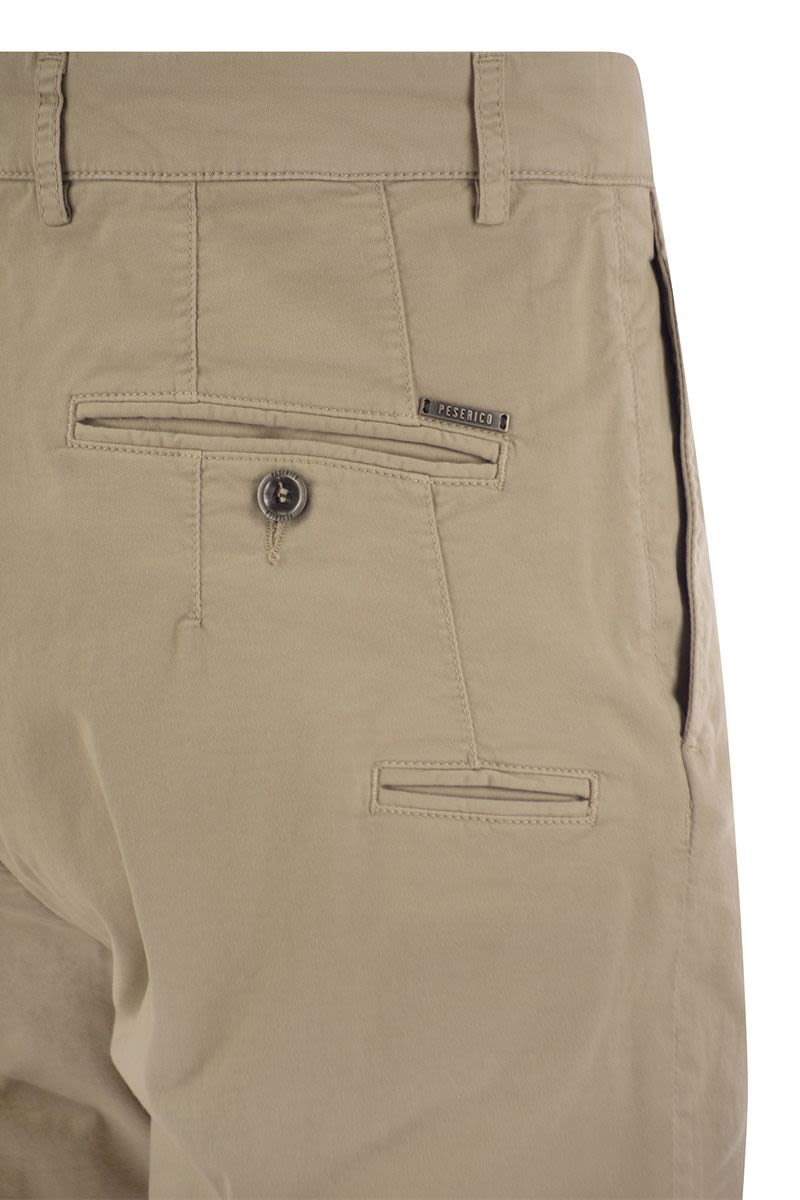 PESERICO Men's Mini Stretch Cotton Chino Trousers