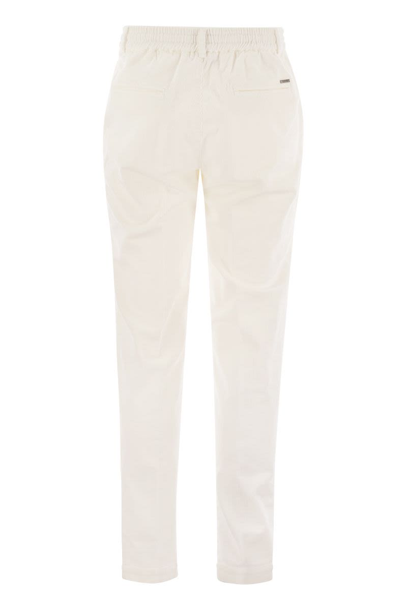 PESERICO Corduroy Drawstring Trousers for Men - Modern Fit