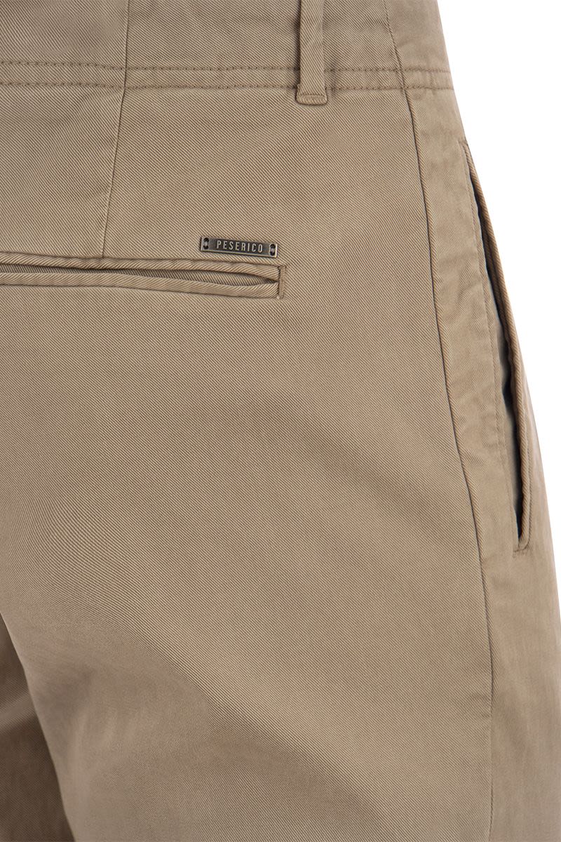 PESERICO Slim Fit Cotton and Silk Trousers