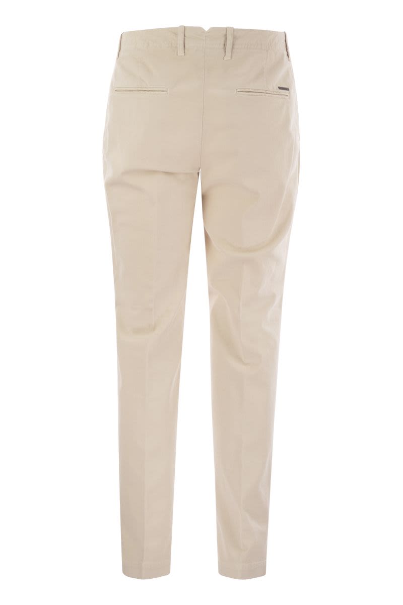 PESERICO Cotton Trousers with Darts for Men