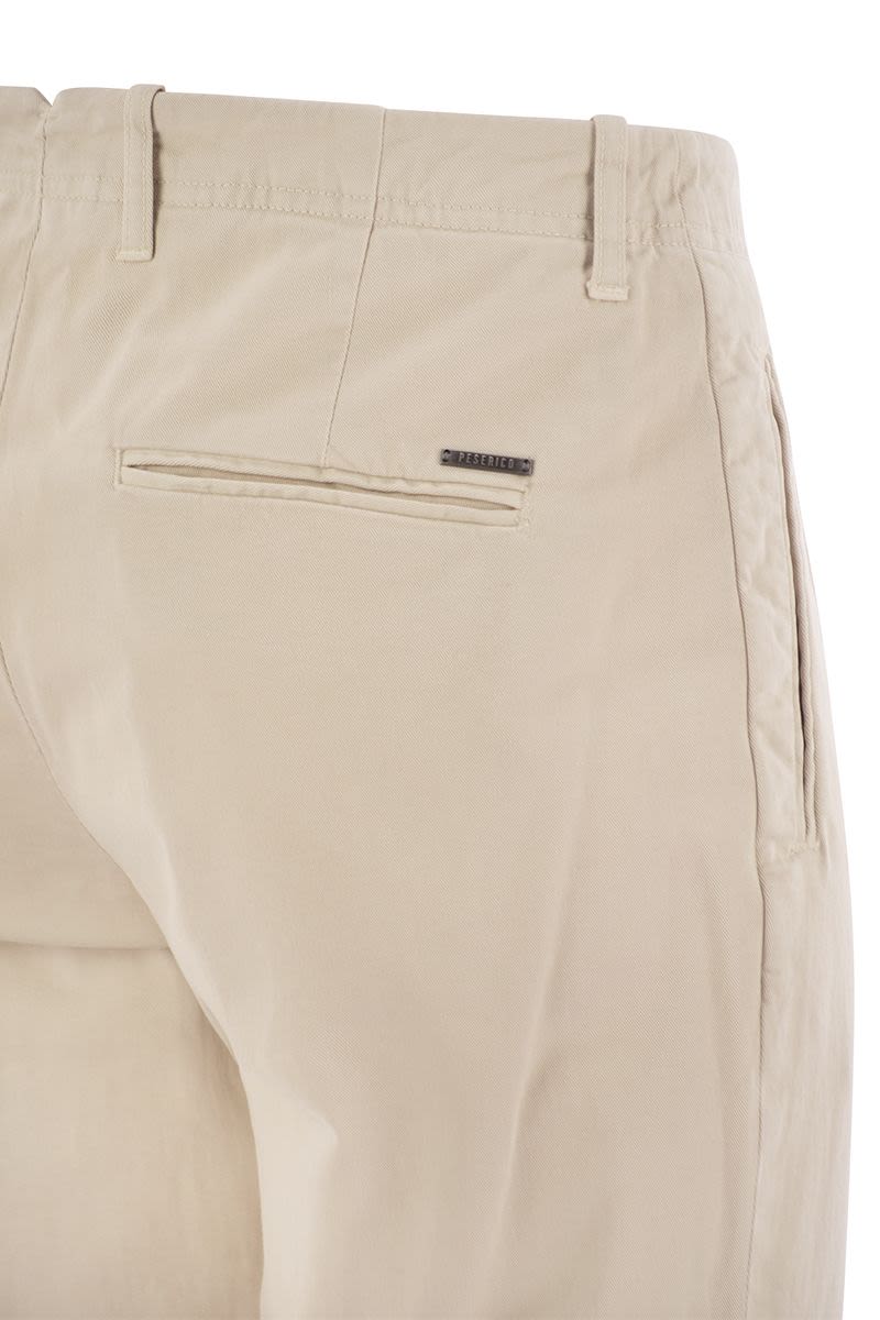 PESERICO Cotton Trousers with Darts for Men