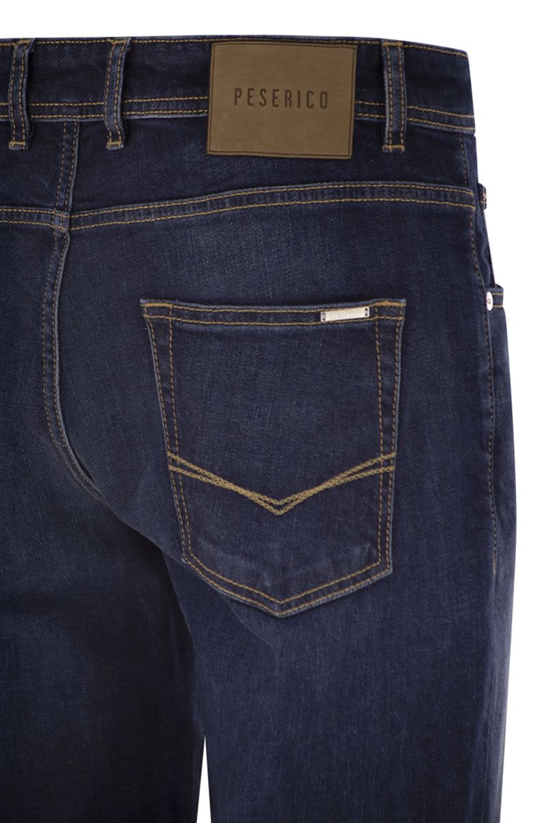 PESERICO 5-Pocket Stretch Cotton Twill Denim Trousers