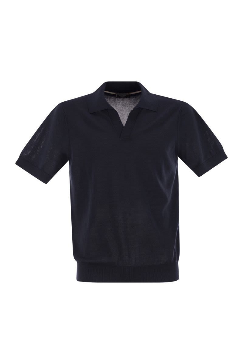 PESERICO Men's Polo Shirt in Pure Cotton Yarn - Regular Fit
