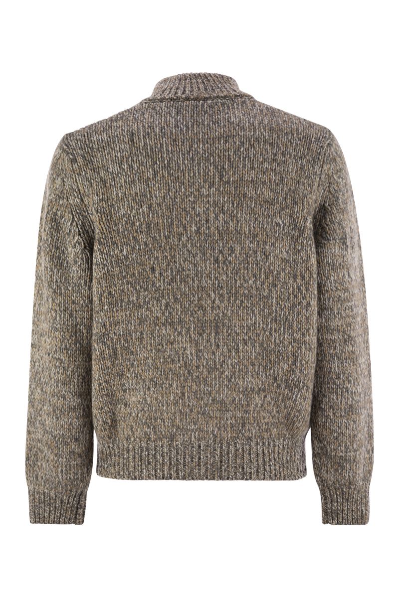 PESERICO Wool-Blend Turtleneck Cardigan for Men