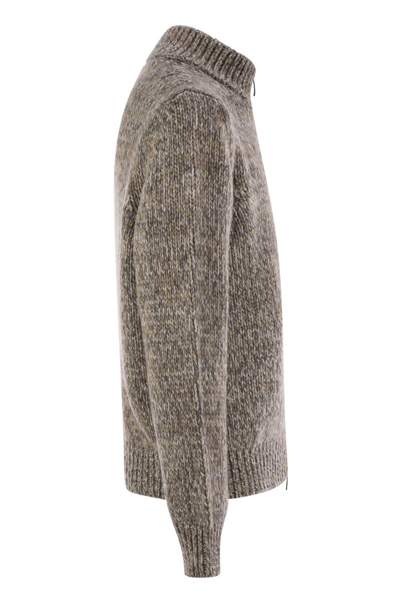 PESERICO Wool-Blend Turtleneck Cardigan for Men