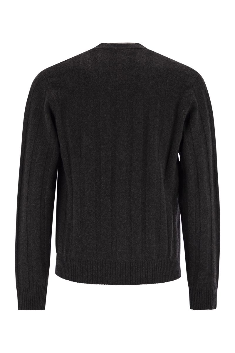 PESERICO V-Neck Wool and Cashmere Cardigan