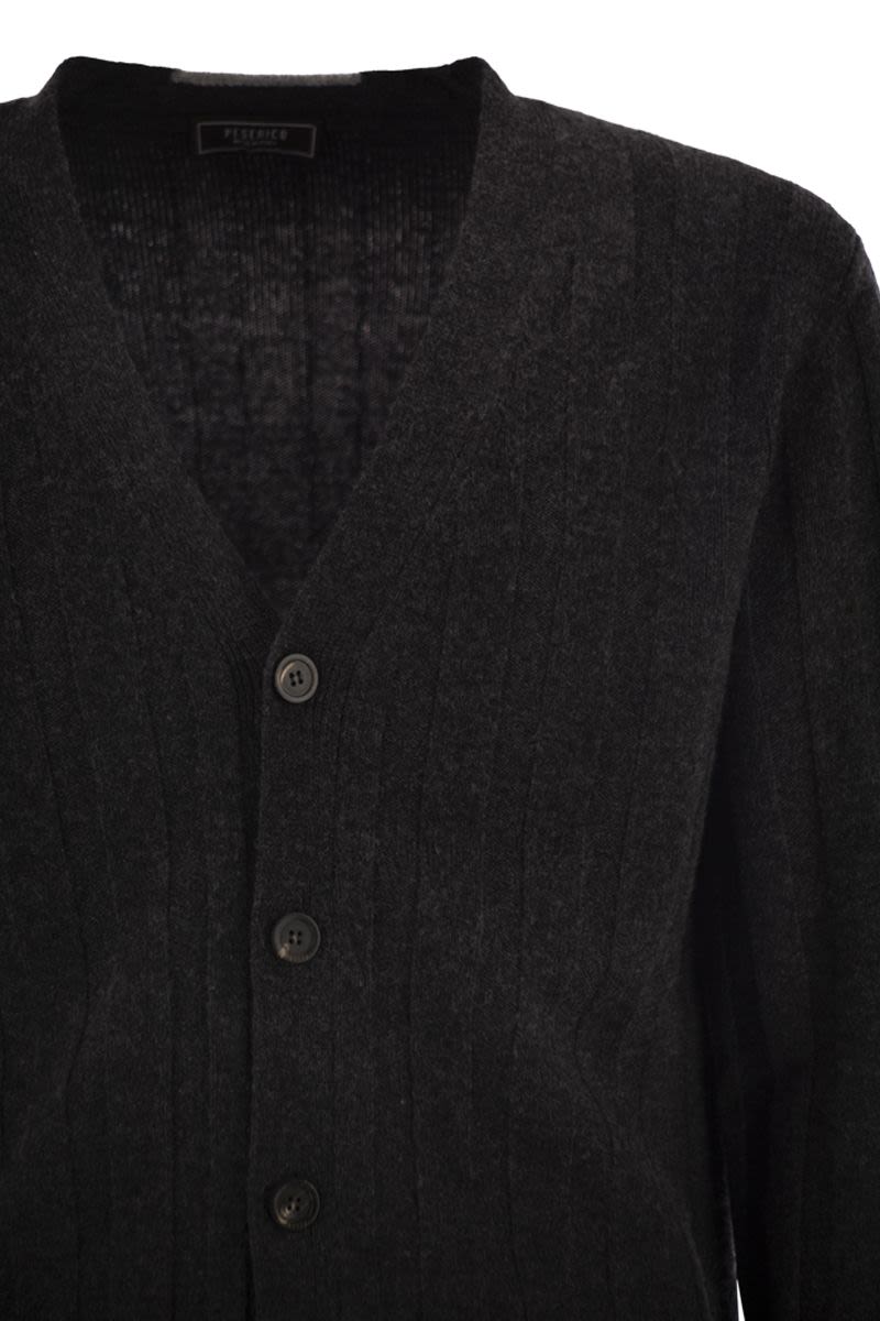 PESERICO V-Neck Wool and Cashmere Cardigan