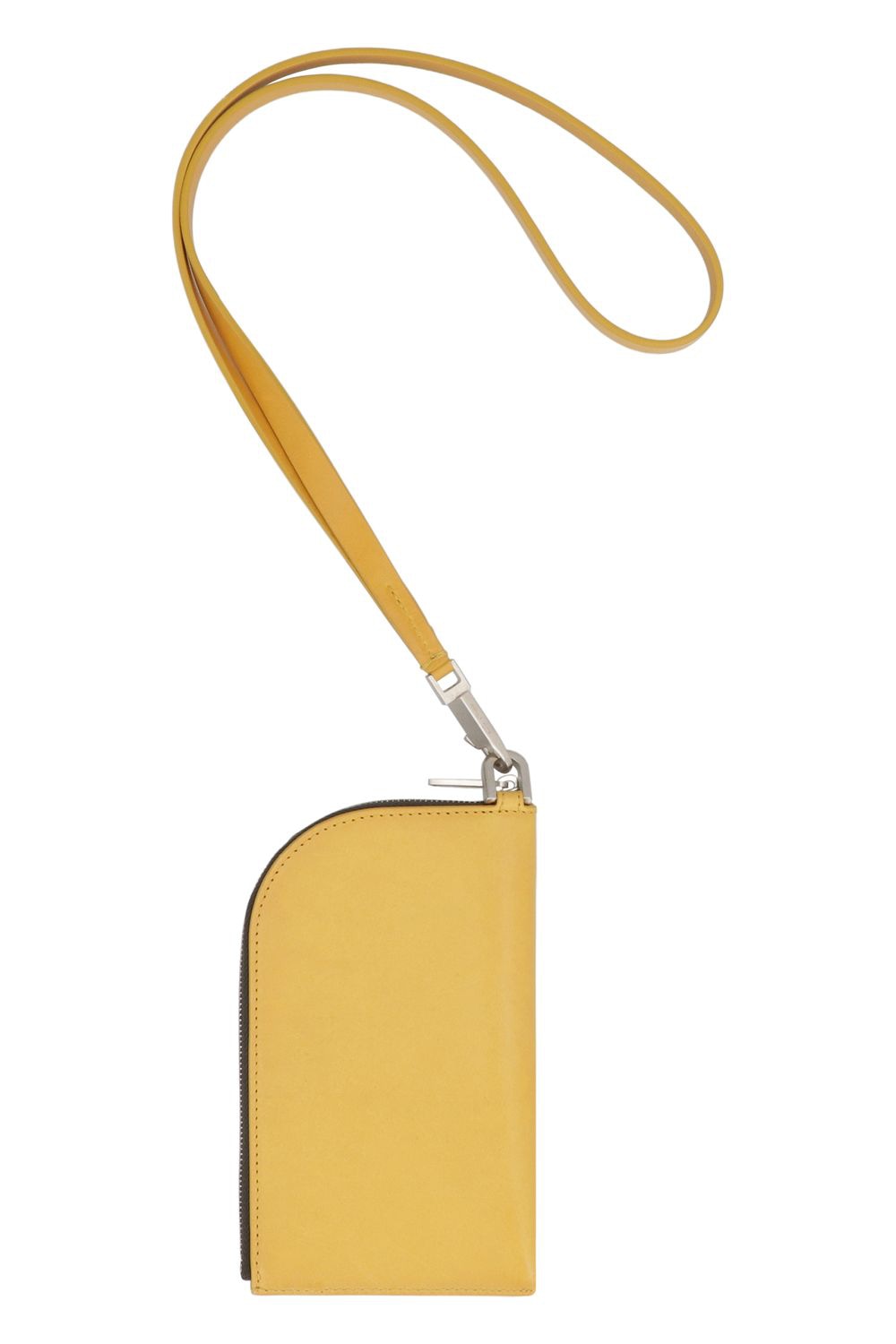 RICK OWENS Mini Leather Wallet with Zippered Closure