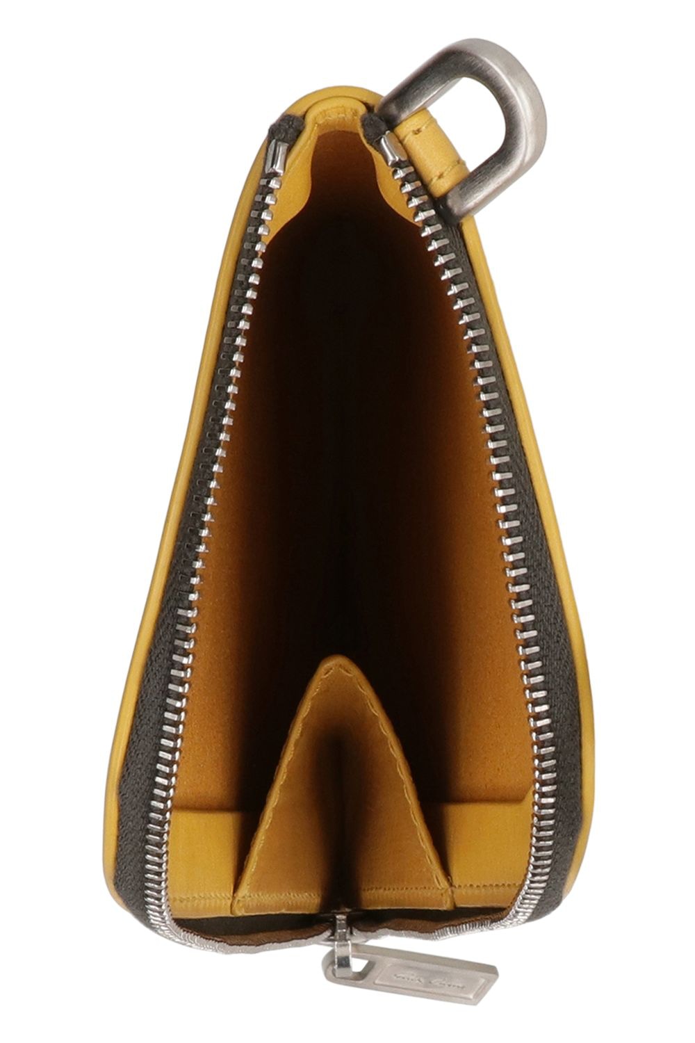 RICK OWENS Mini Leather Wallet with Zippered Closure