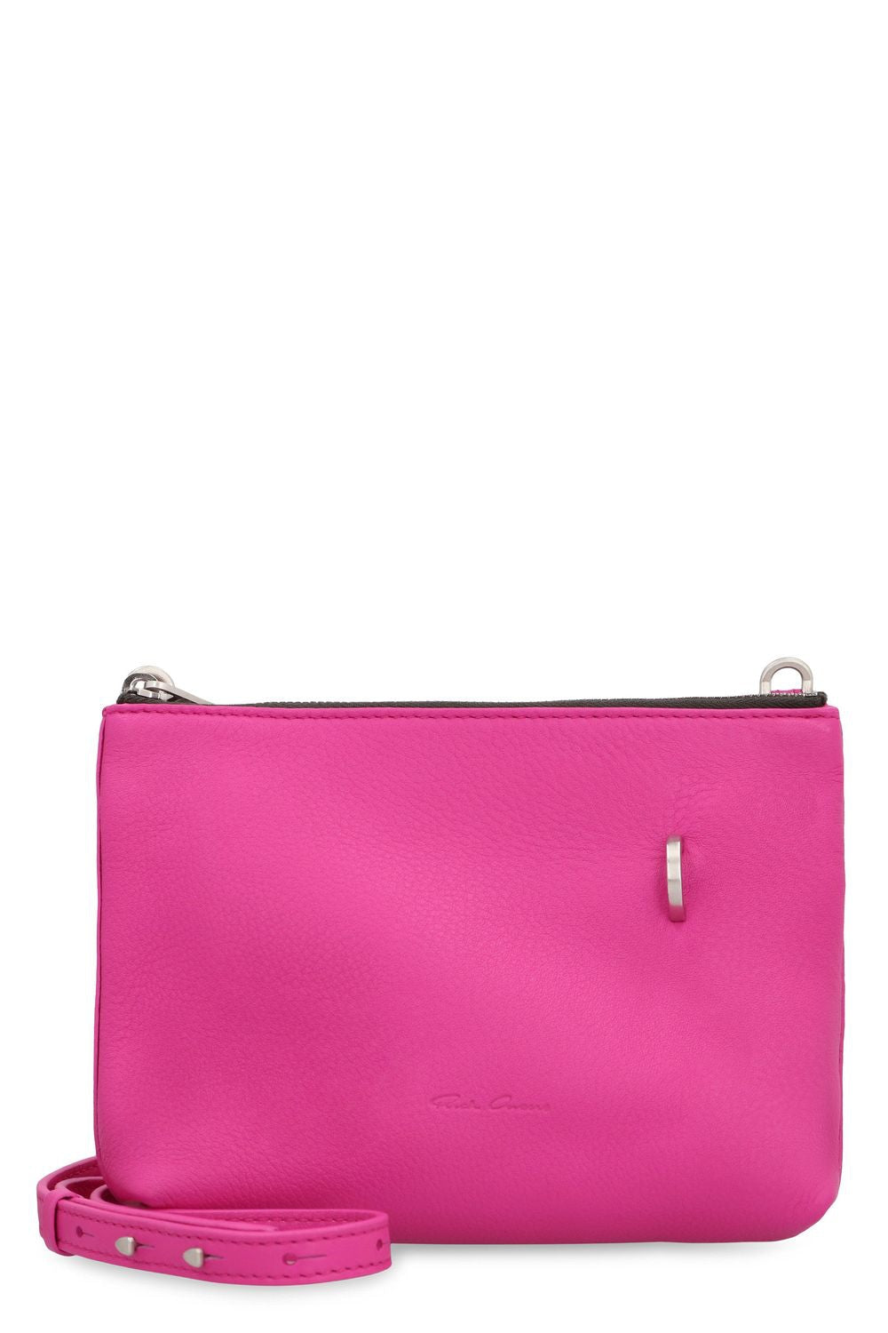 RICK OWENS Mini Leather Shoulder Handbag with Adjustable Strap