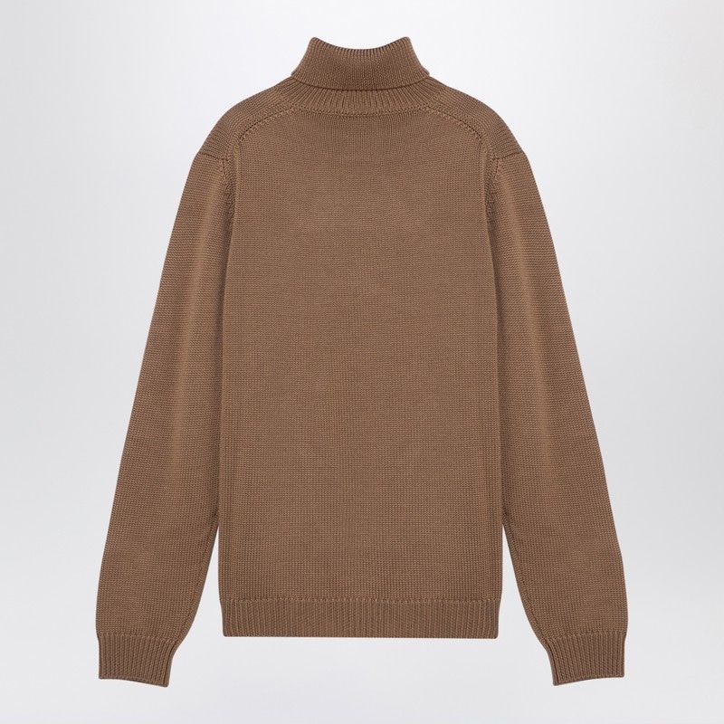 ROBERTO COLLINA Modern Merino Wool Turtleneck Pullover in Classic Fit