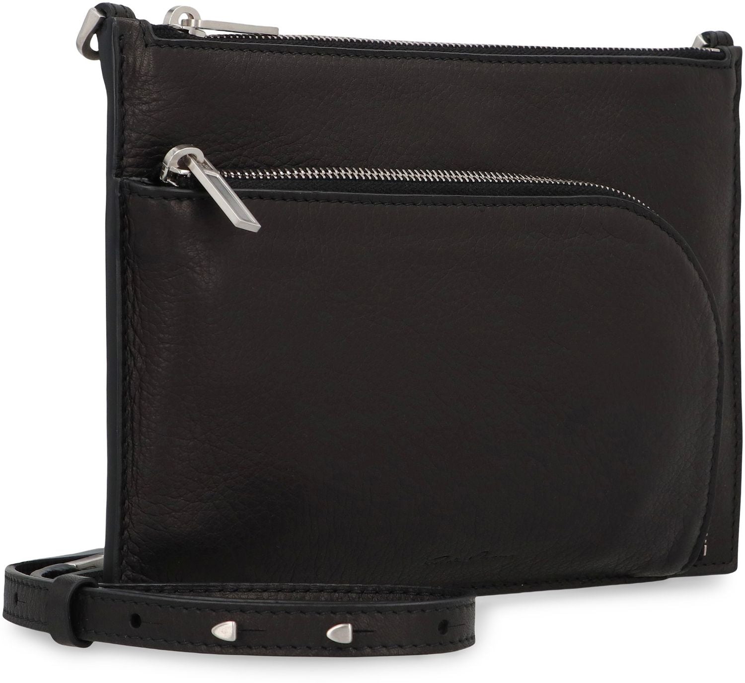 RICK OWENS Genuine Leather Clutch Bag - 22.5 cm x 14.5 cm