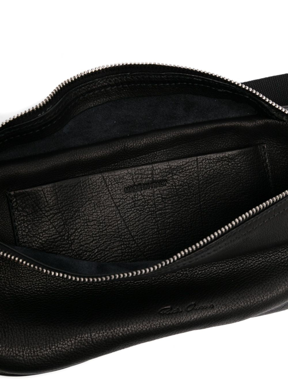 RICK OWENS Mini Leather Bumbag with Double Zip Fastening