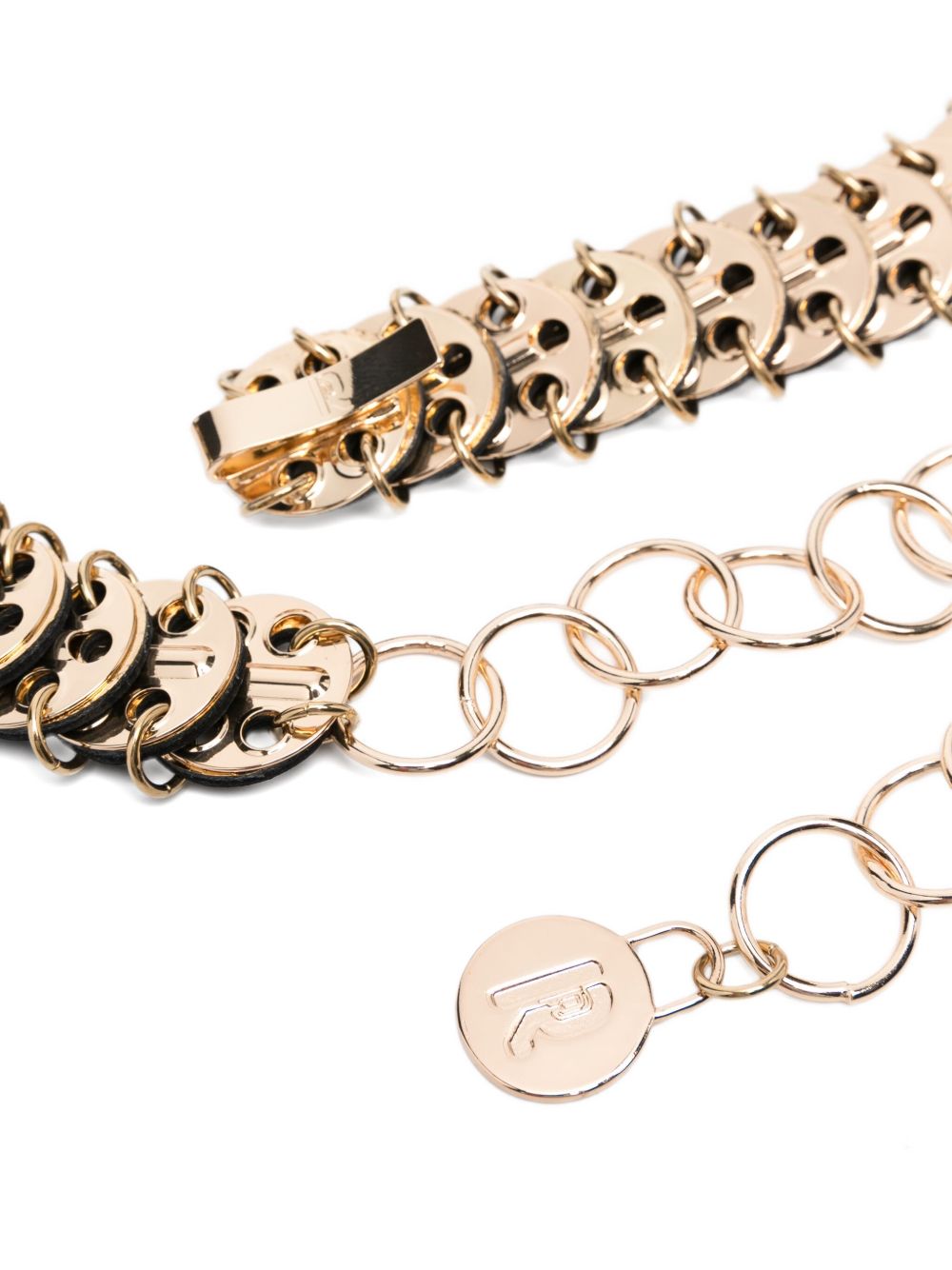 RABANNE Reversible Mini Belt with Metal Discs