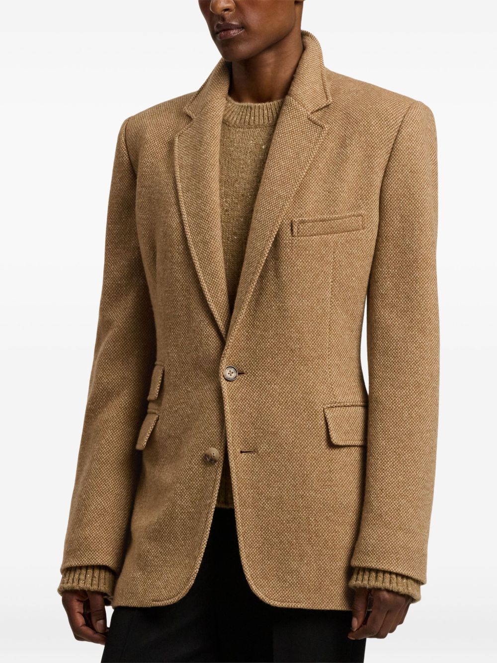 RALPH LAUREN Slim Fit Basket Weave Blazer for Women