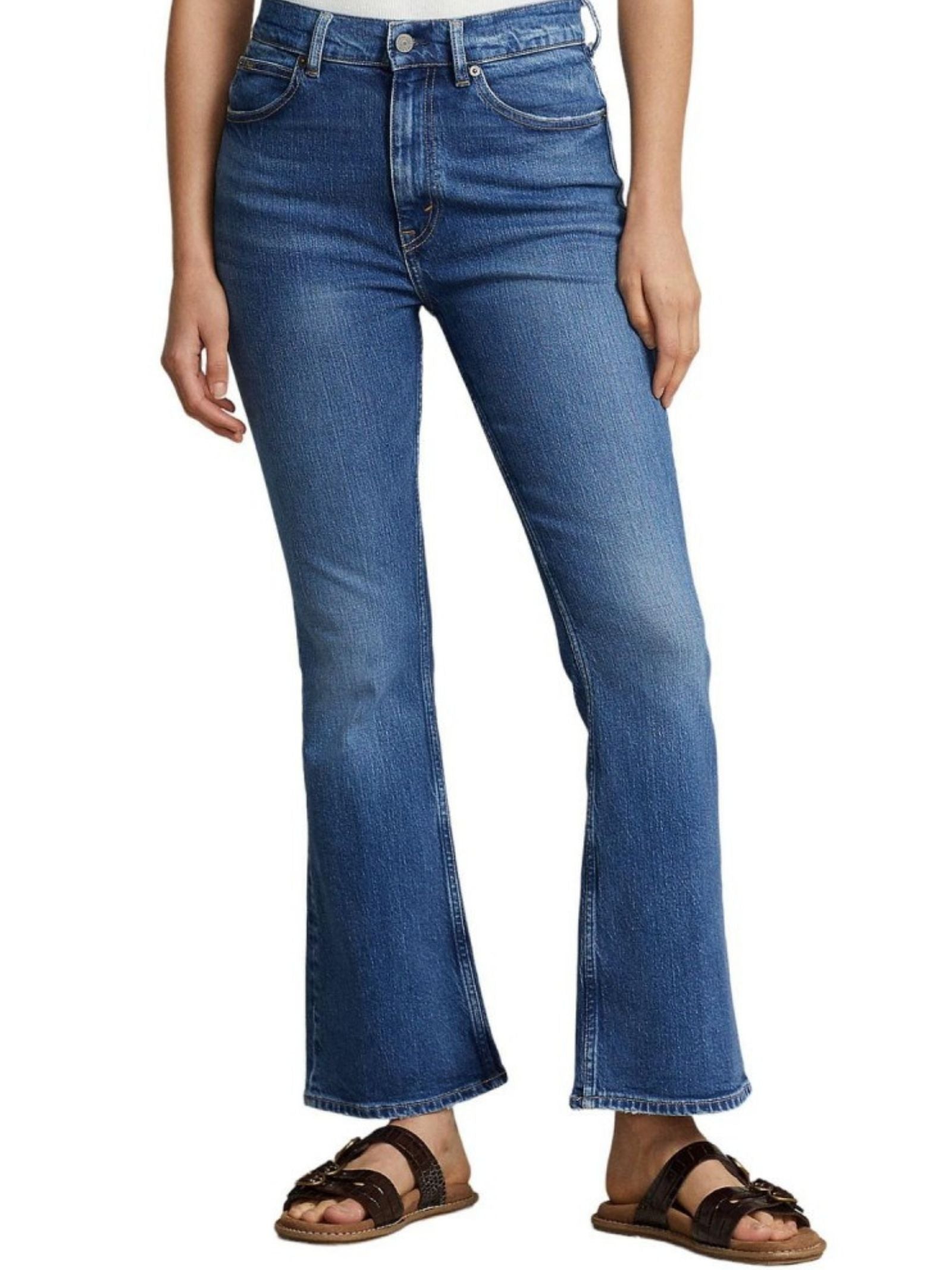 RALPH LAUREN High-Waist Cropped Flared Denim Jeans - FW25