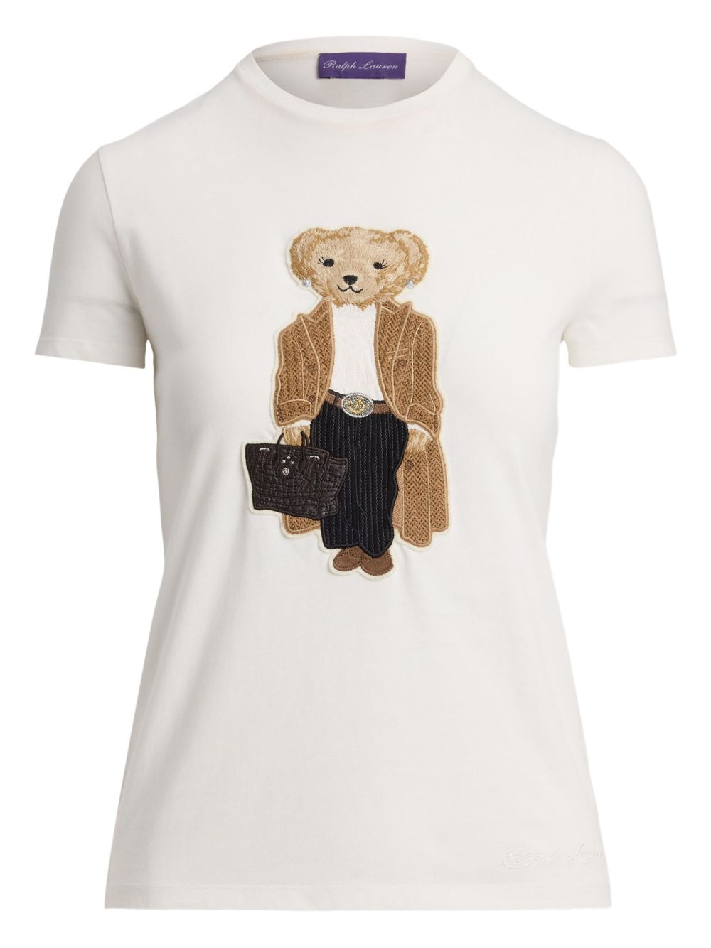 RALPH LAUREN Embroidered Bear T-Shirt for Women - FW25