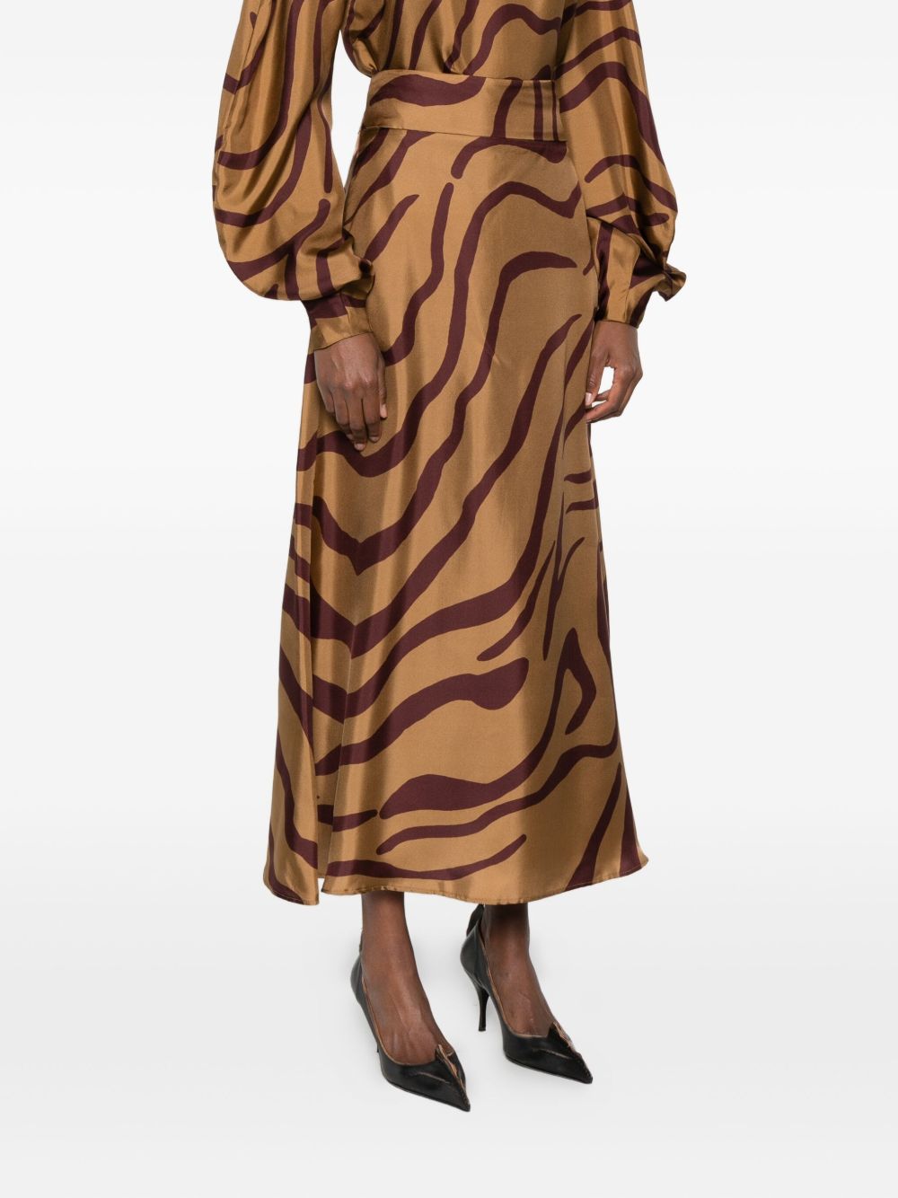 RAQUEL DINIZ Elegant Silk Skirt for Women - Fall Winter Collection