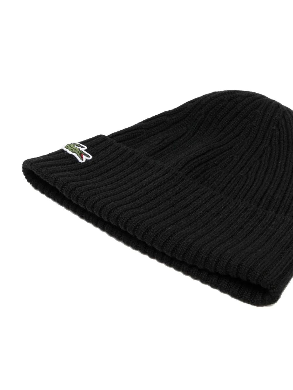 LACOSTE Unisex Rib Knit Brushed Wool Beanie
