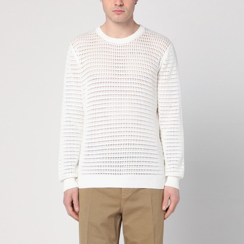 ROBERTO COLLINA Perforated Cotton Sweater - Lightweight and Stylish