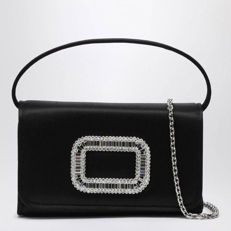 ROGER VIVIER Mini Satin Micro Handbag with Crystal Detail