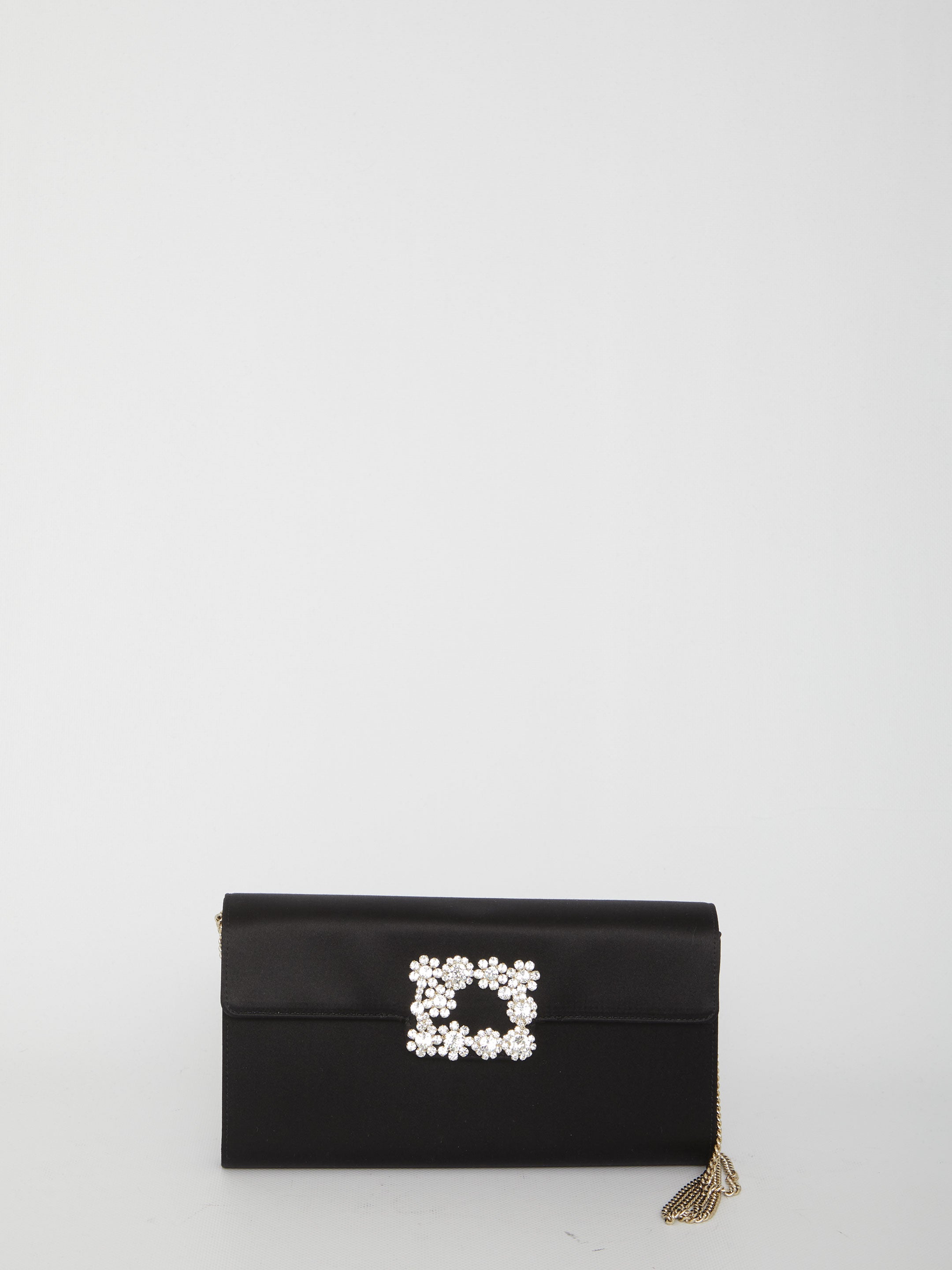 ROGER VIVIER Mini Flower Buckle Pouch Handbag (13x24x3.5cm)