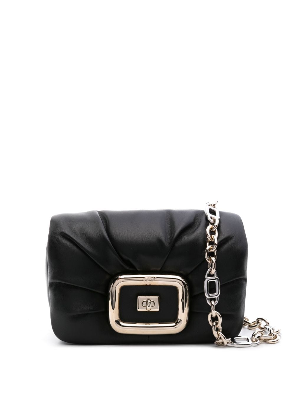 ROGER VIVIER Leather Handbag with Gold Hardware