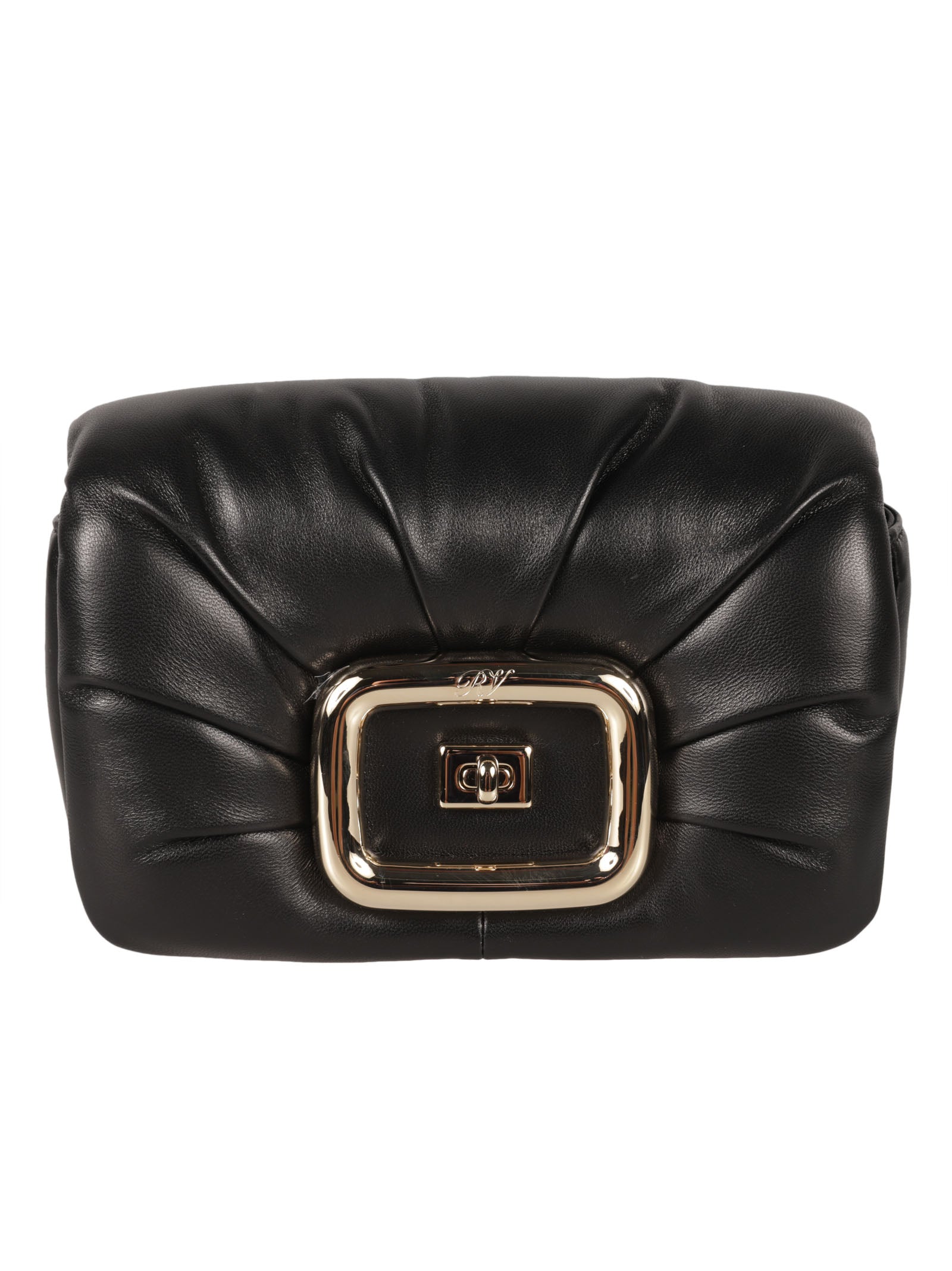 ROGER VIVIER Leather Handbag with Gold Hardware