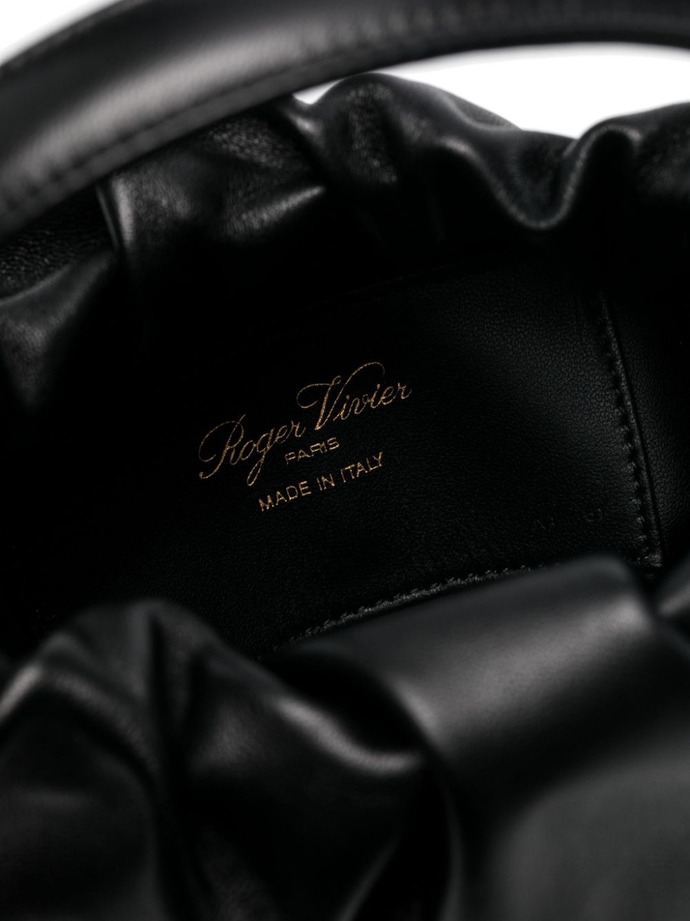 ROGER VIVIER Mini Hobo Handbag with Decorative Buckle Detail