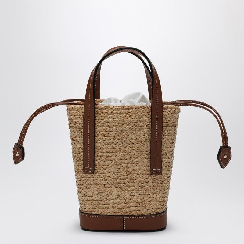 ROGER VIVIER Mini Bucket Handbag with Crystal-Embellished Buckle - Dimensions: 17x15x6.5cm