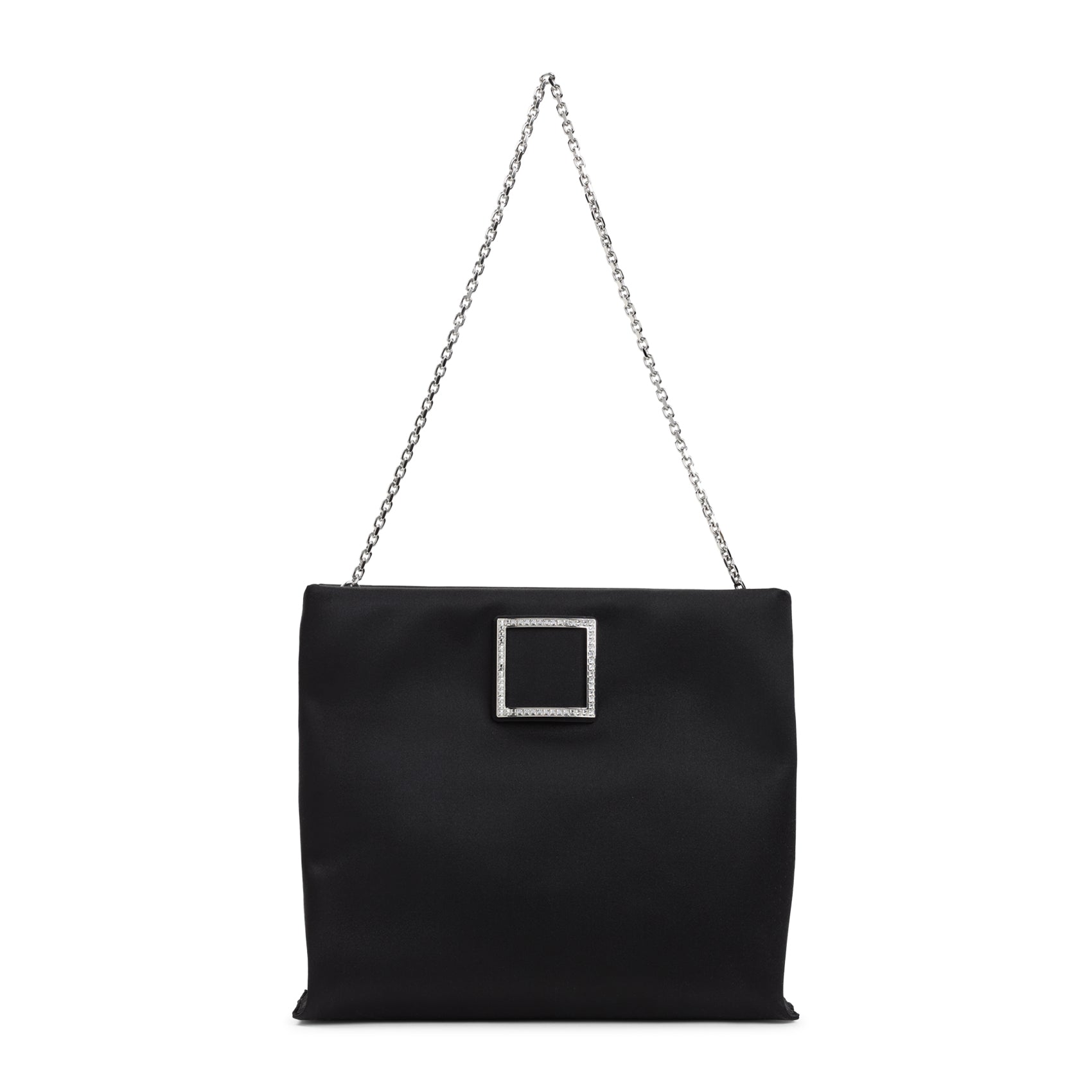 ROGER VIVIER Mini Trompette Strass Soft Satin Clutch