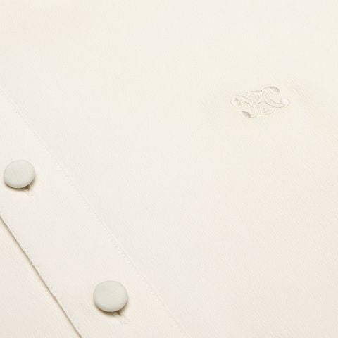 CELINE Creased Pleated Silk Shirt