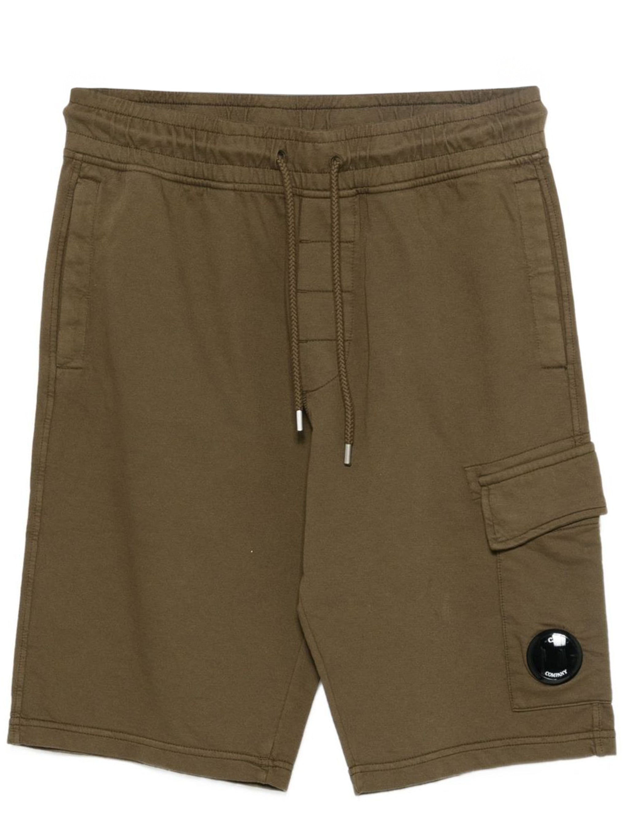 C.P.COMPANY Men's Fleece Bermuda Shorts with Adjustable Waist