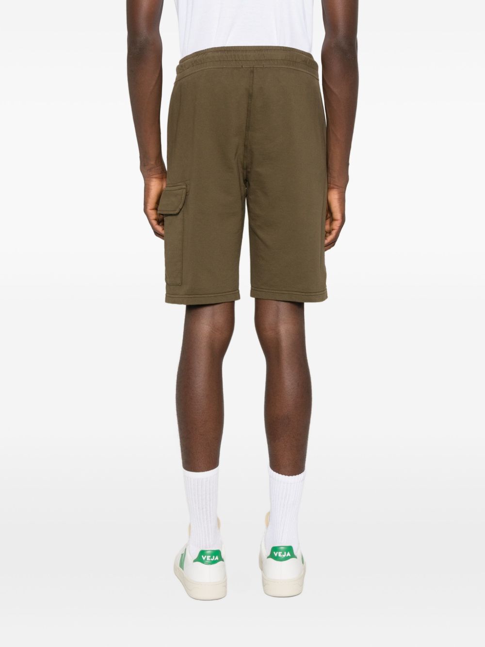 C.P.COMPANY Men's Fleece Bermuda Shorts with Adjustable Waist