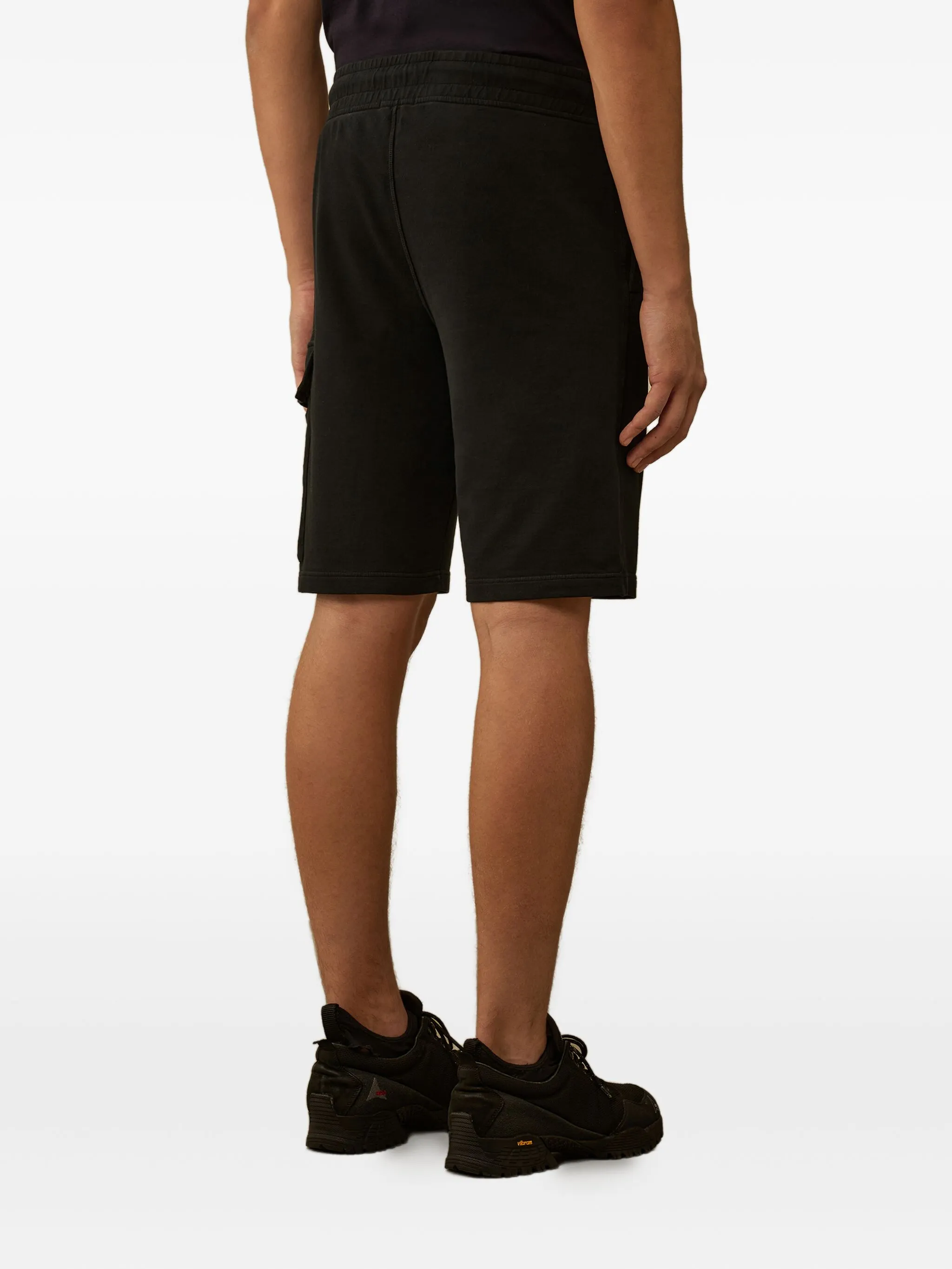 C.P.COMPANY Men's Fleece Bermuda Shorts with Adjustable Drawstring