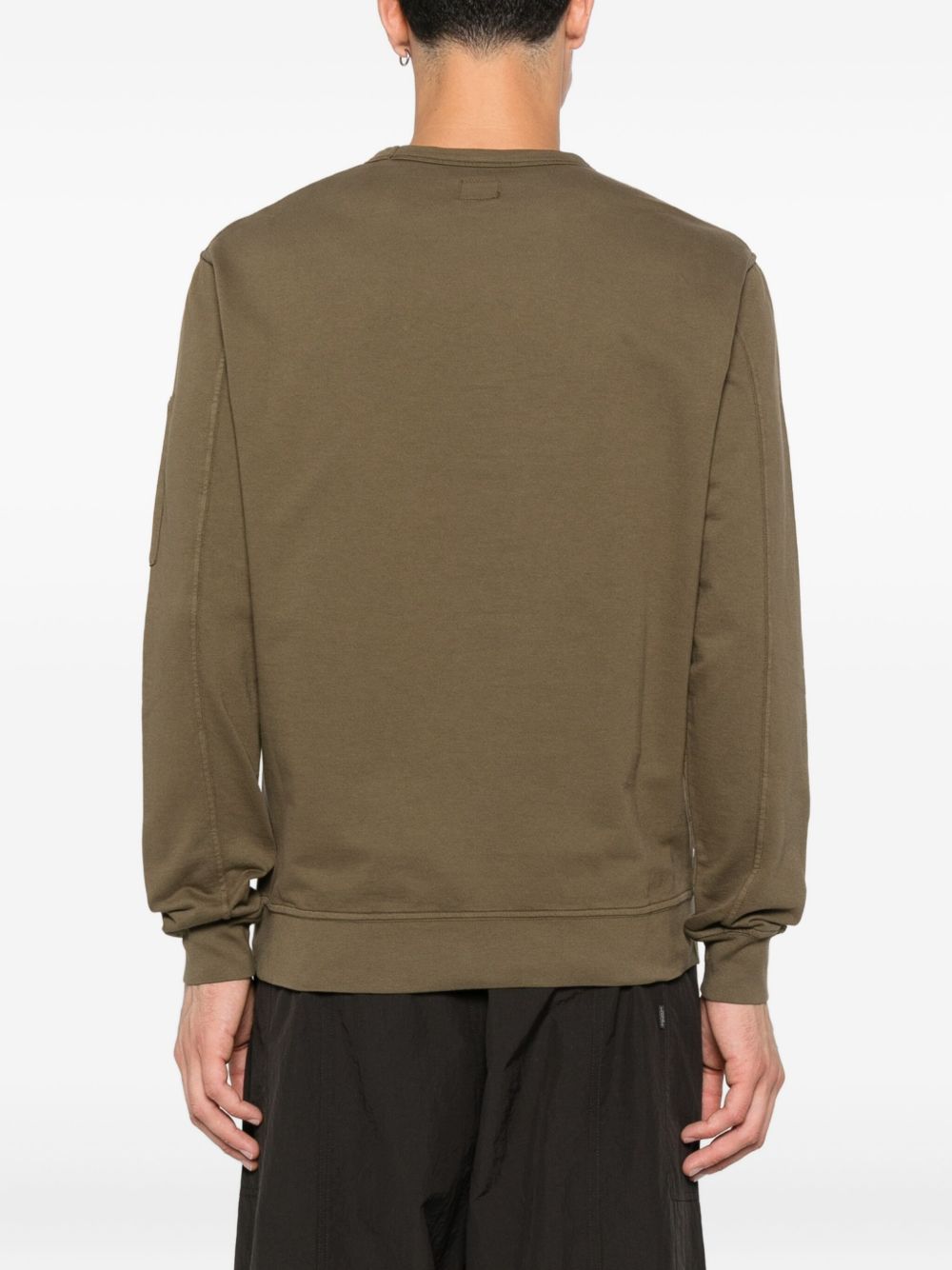 C.P.COMPANY Light Fleece Crewneck Sweatshirt with Zip Pocket and Lens - Men’s FW25