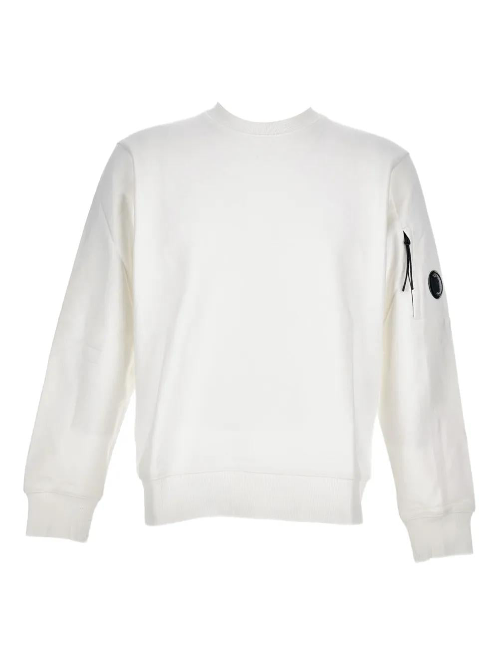 C.P.COMPANY Men's Crewneck Sweatshirt with Zip Pocket and Sleeve Lens - FW25 Edition