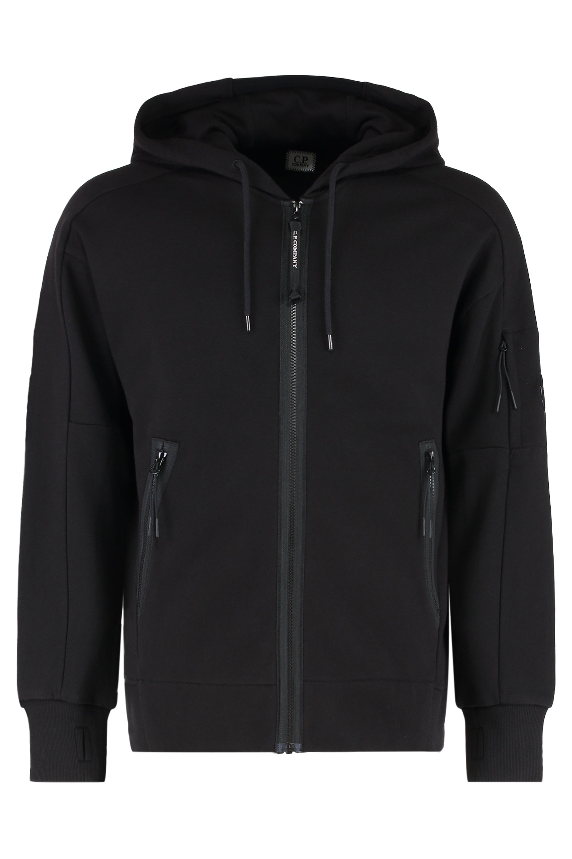 C.P.COMPANY Hooded Sweatshirt in Diagonal Raised Fleece