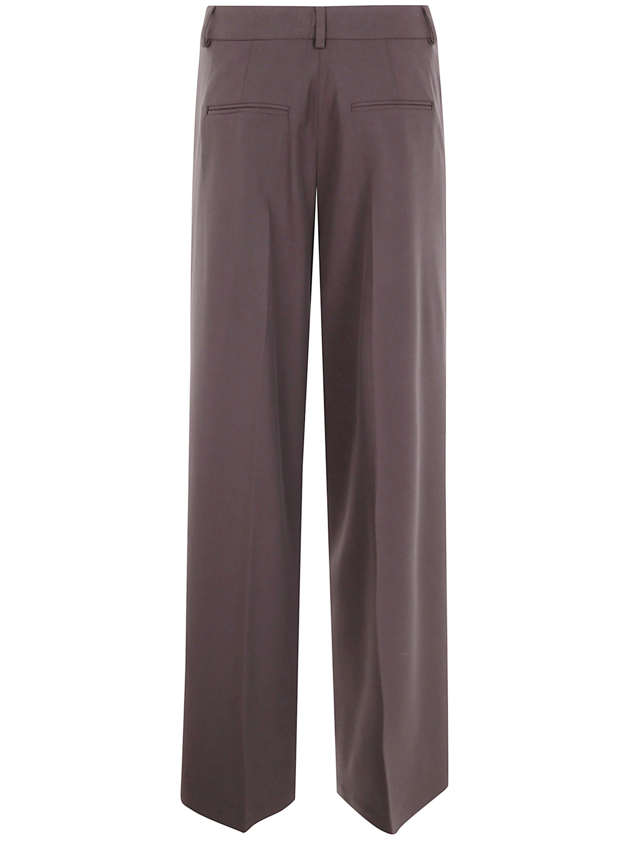 BLUGIRL Wide Leg Flannel Stretch Trousers for Women