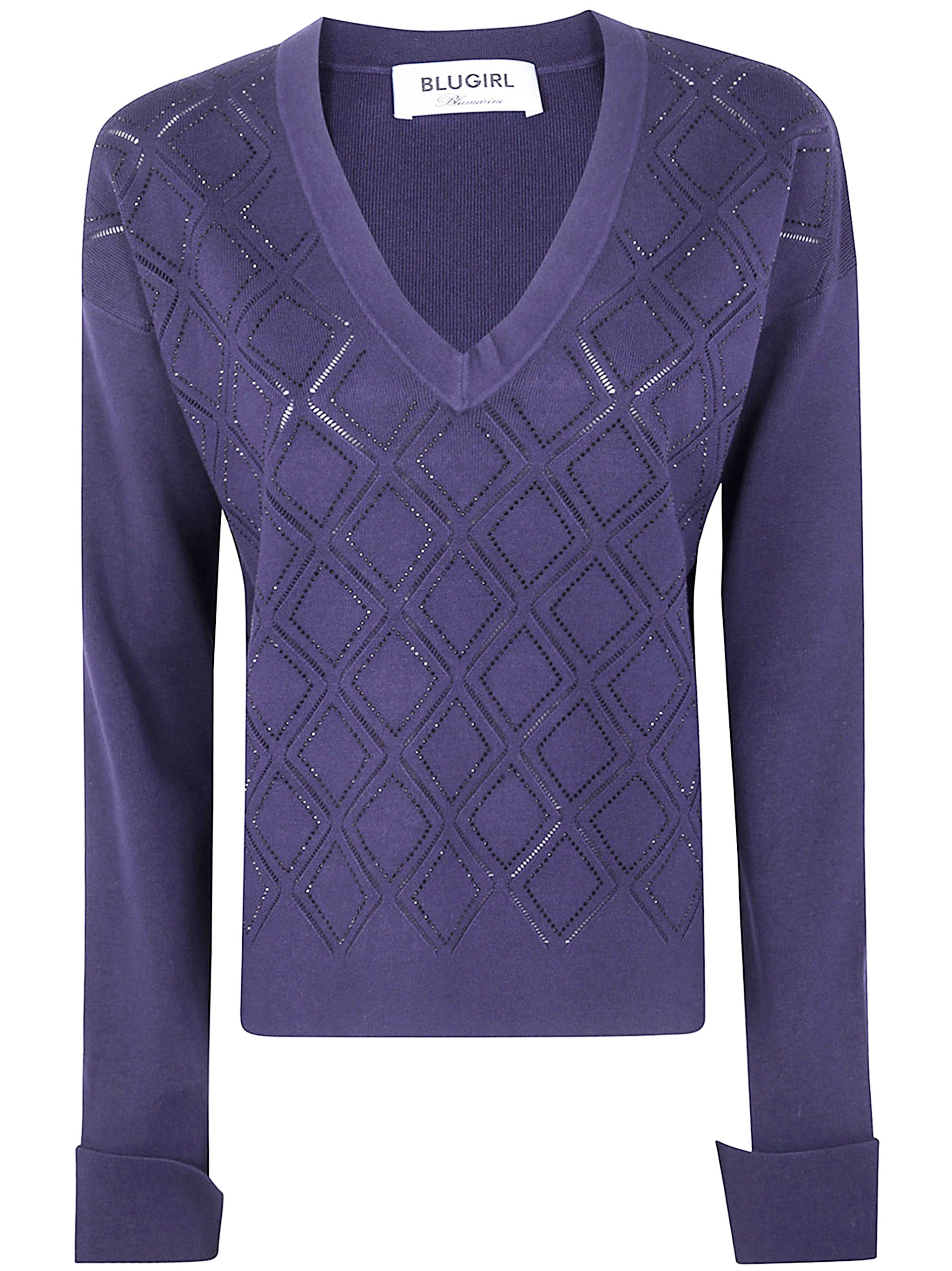 BLUGIRL Viscose V Neck Sweater for Women