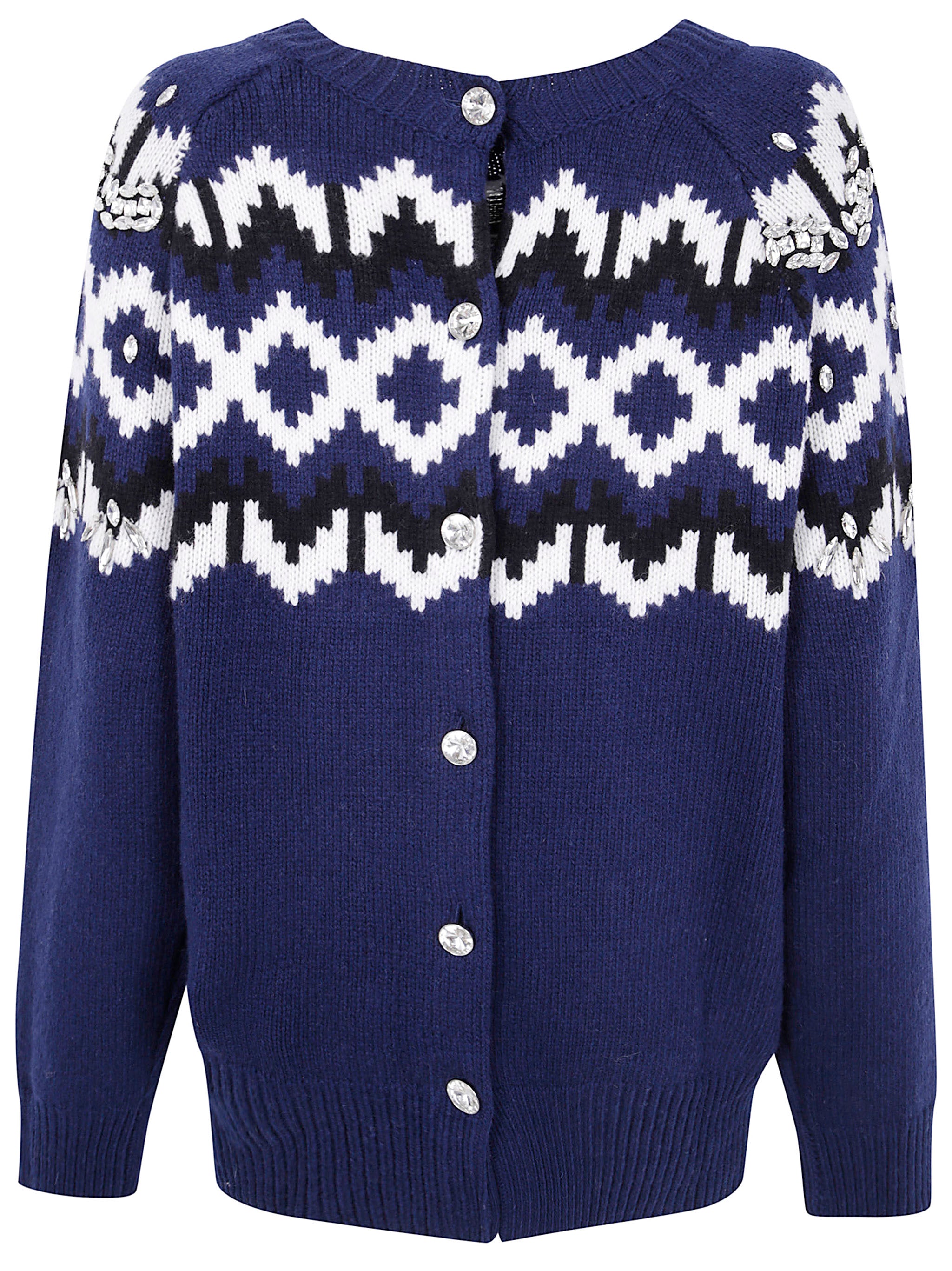 BLUGIRL Norwegian Patch Knit Cardigan for Women
