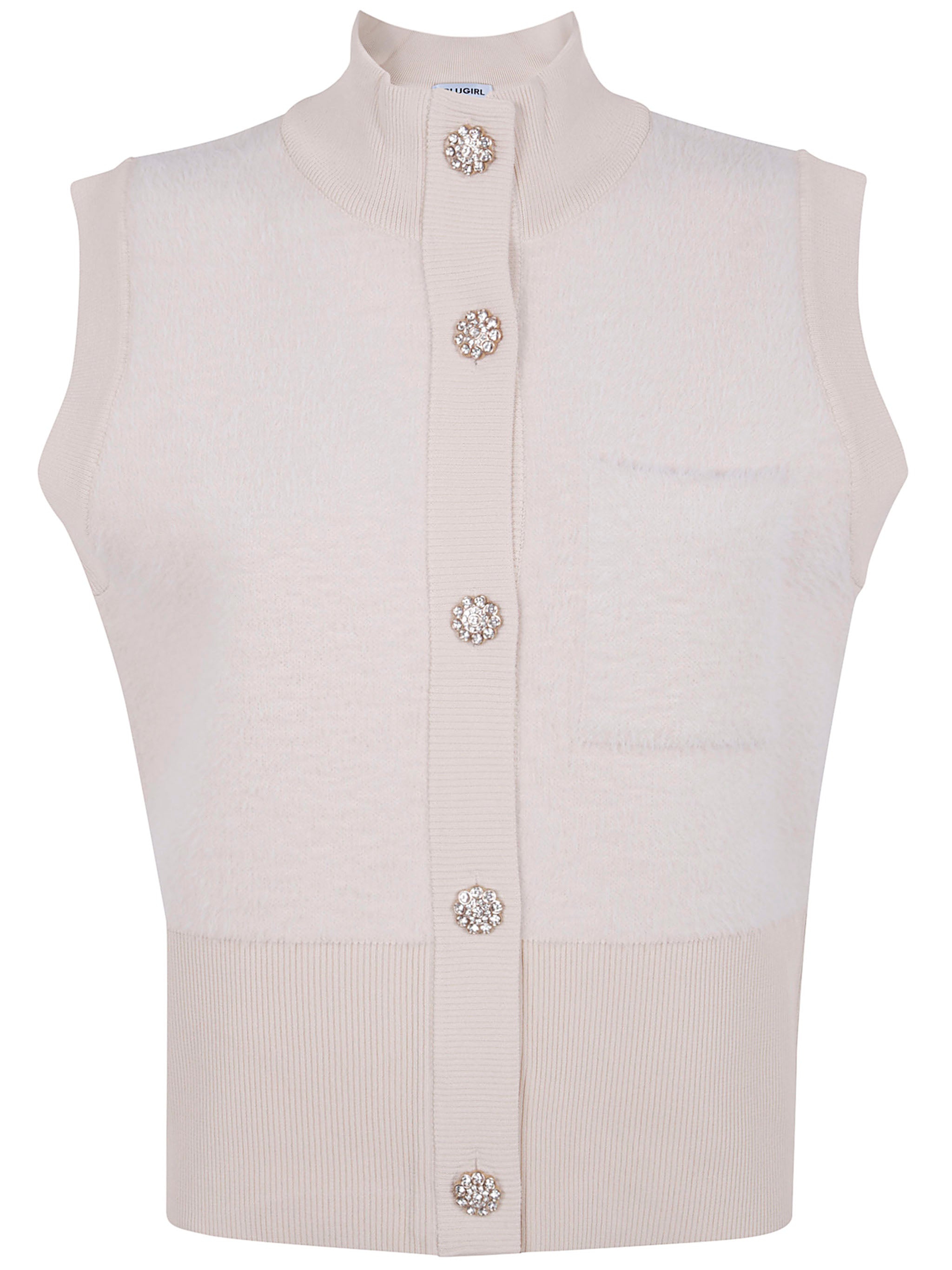 BLUGIRL Faux Fur Knit Gilet for Women - Fall/Winter 25