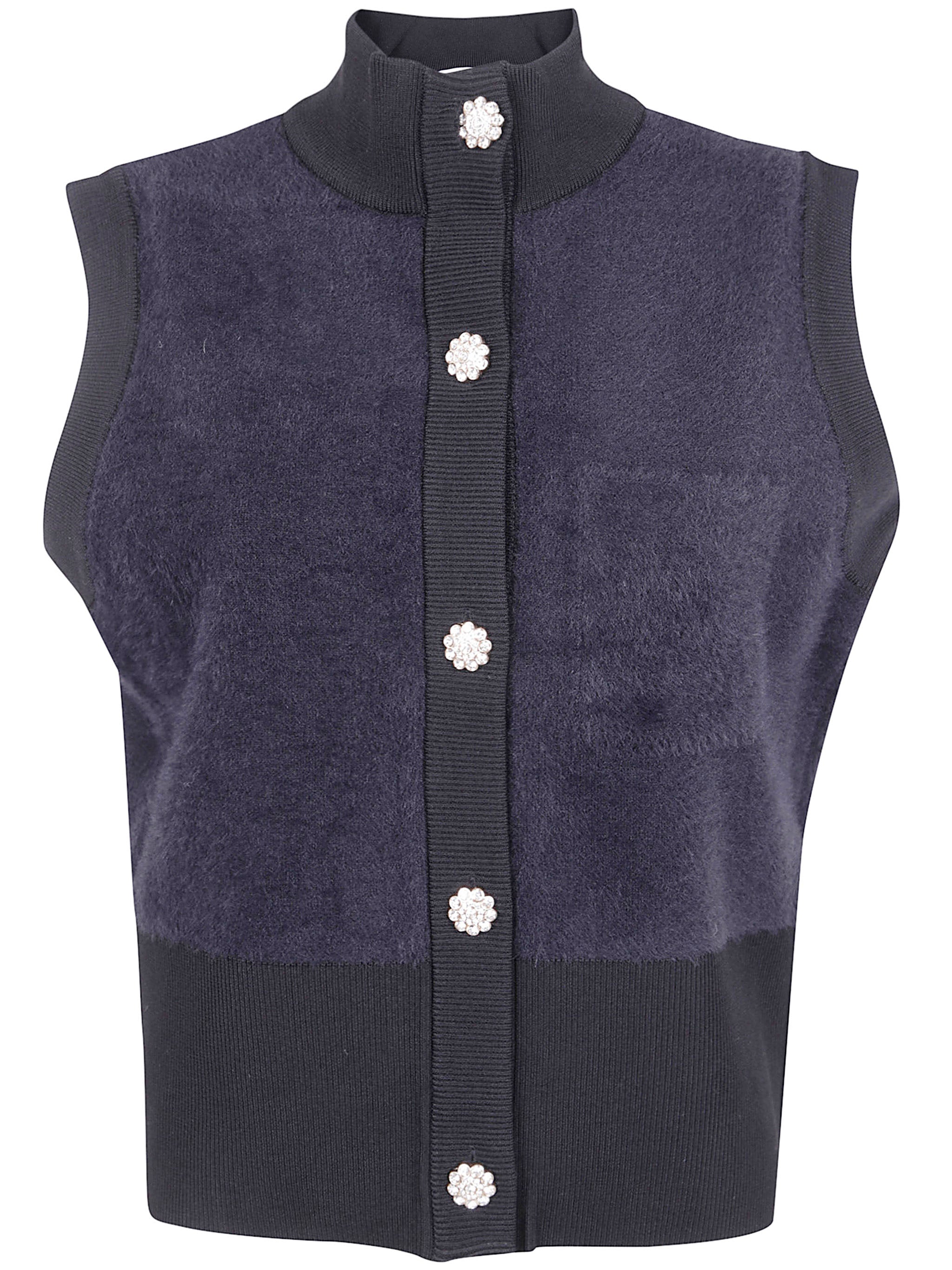 BLUGIRL Fur Knit Gilet Vest for Women