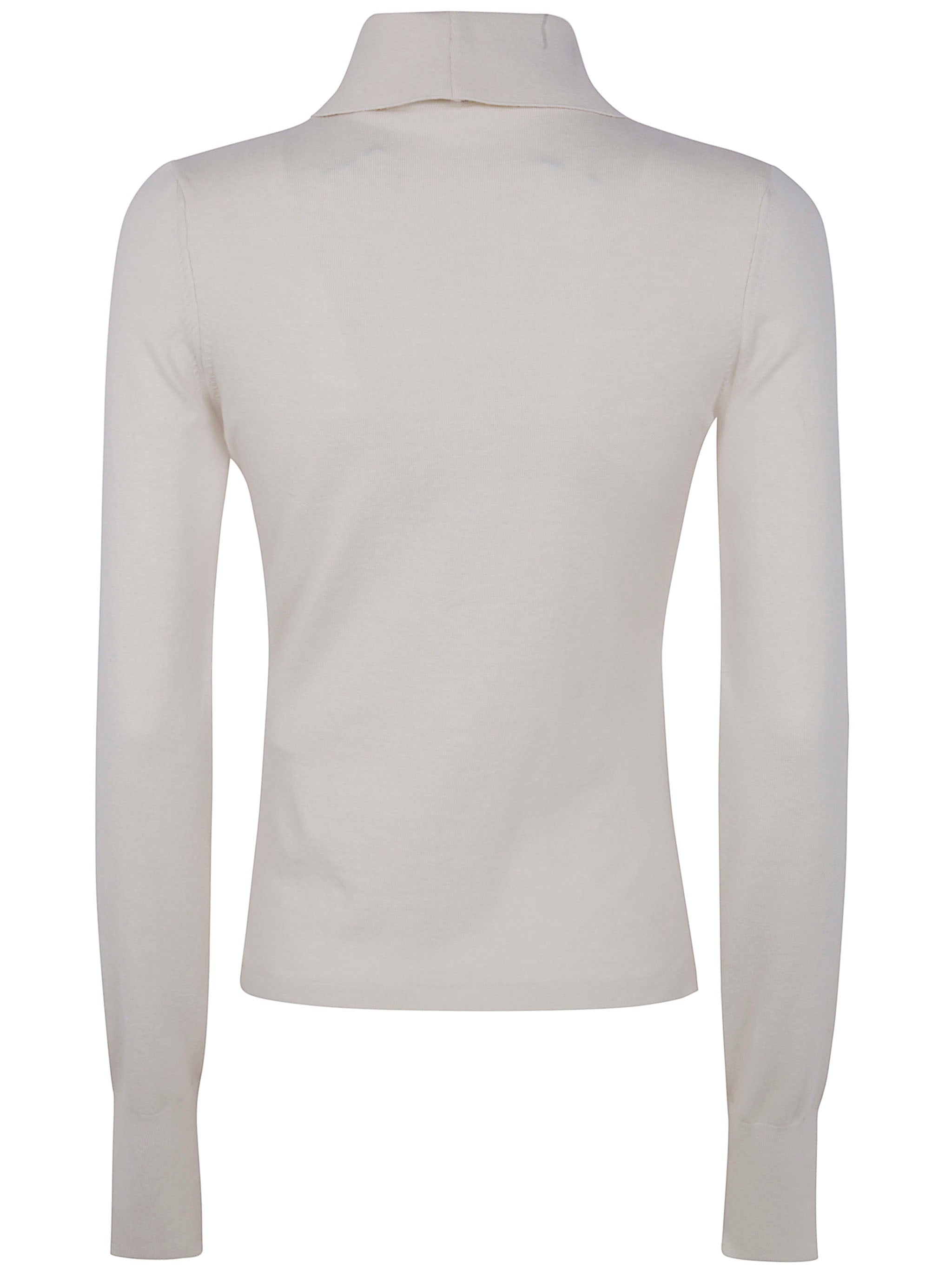 BLUGIRL Mix Viscose Shirt Neck Sweater - Women's Fashion