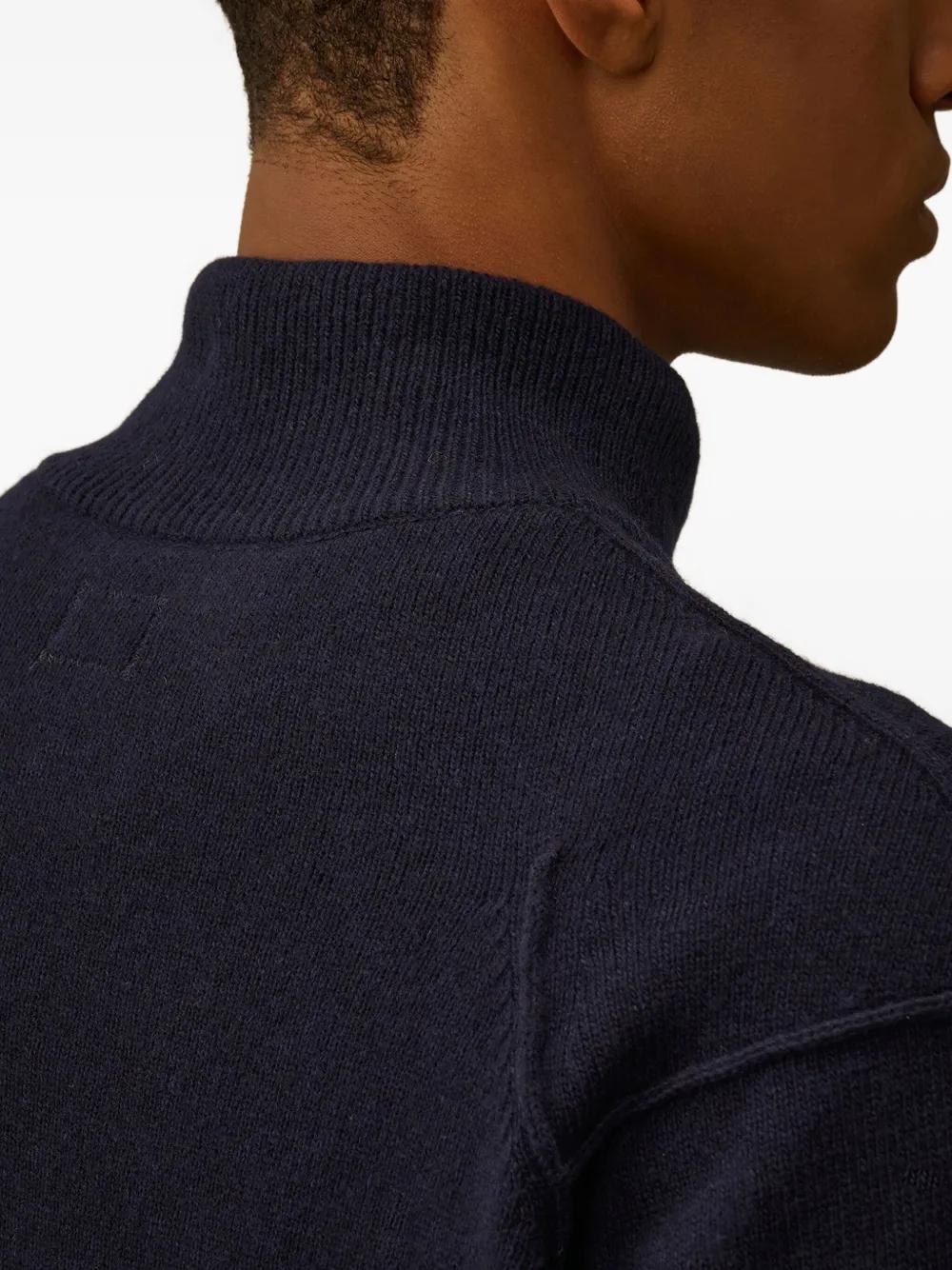 C.P.COMPANY Half-Zip Sweater with Lens Detail for Men