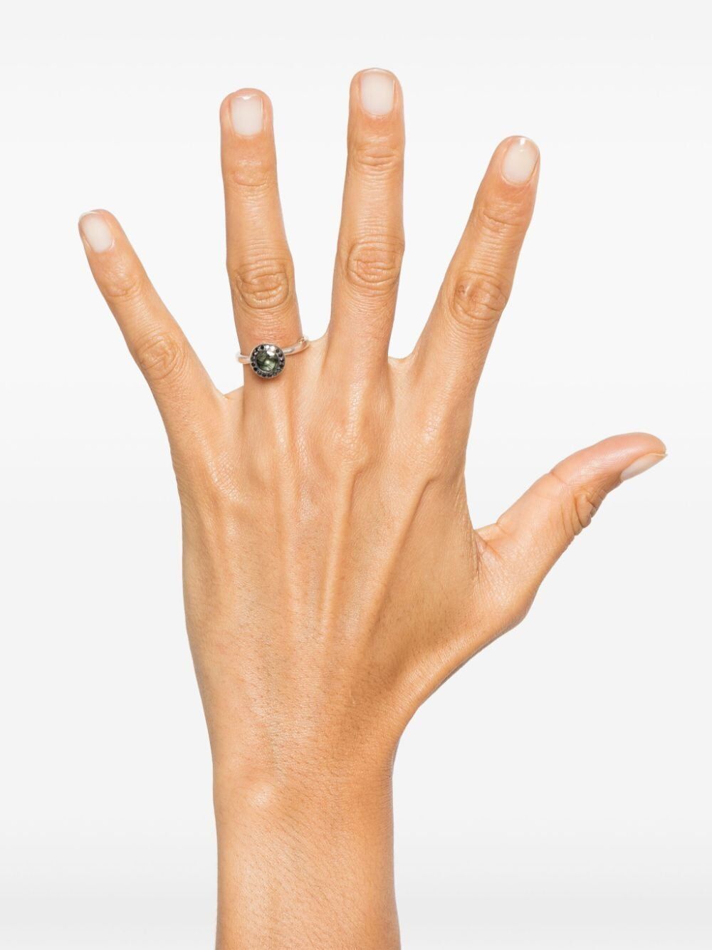 ROSA MARIA Mini Metallic Ring with Gemstone Accent