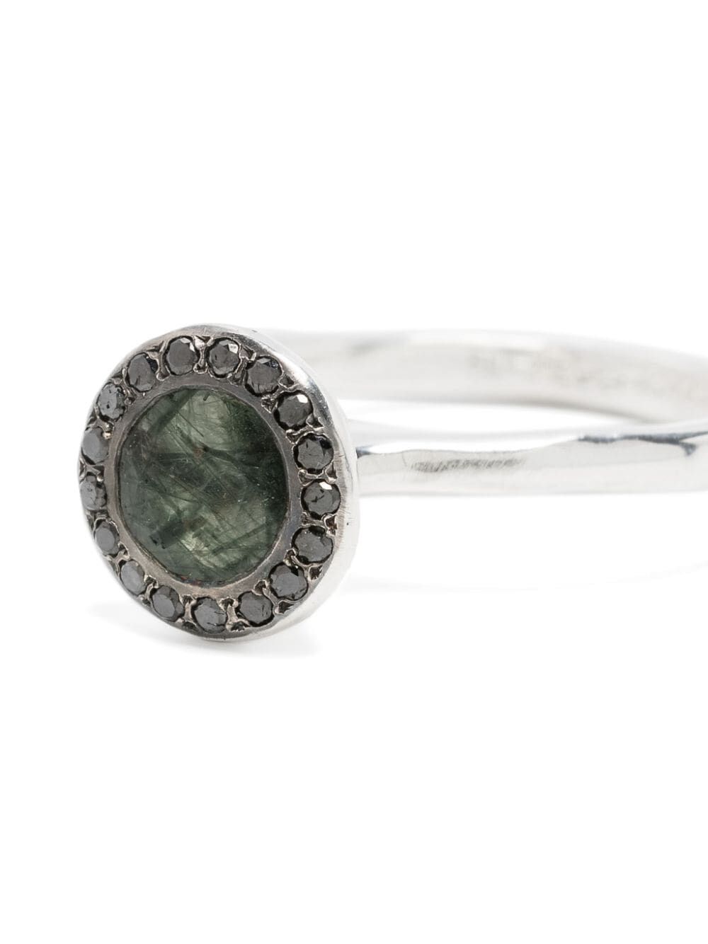 ROSA MARIA Mini Metallic Ring with Gemstone Accent